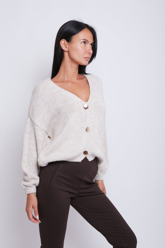 CARDIGAN BOTTONE ORO