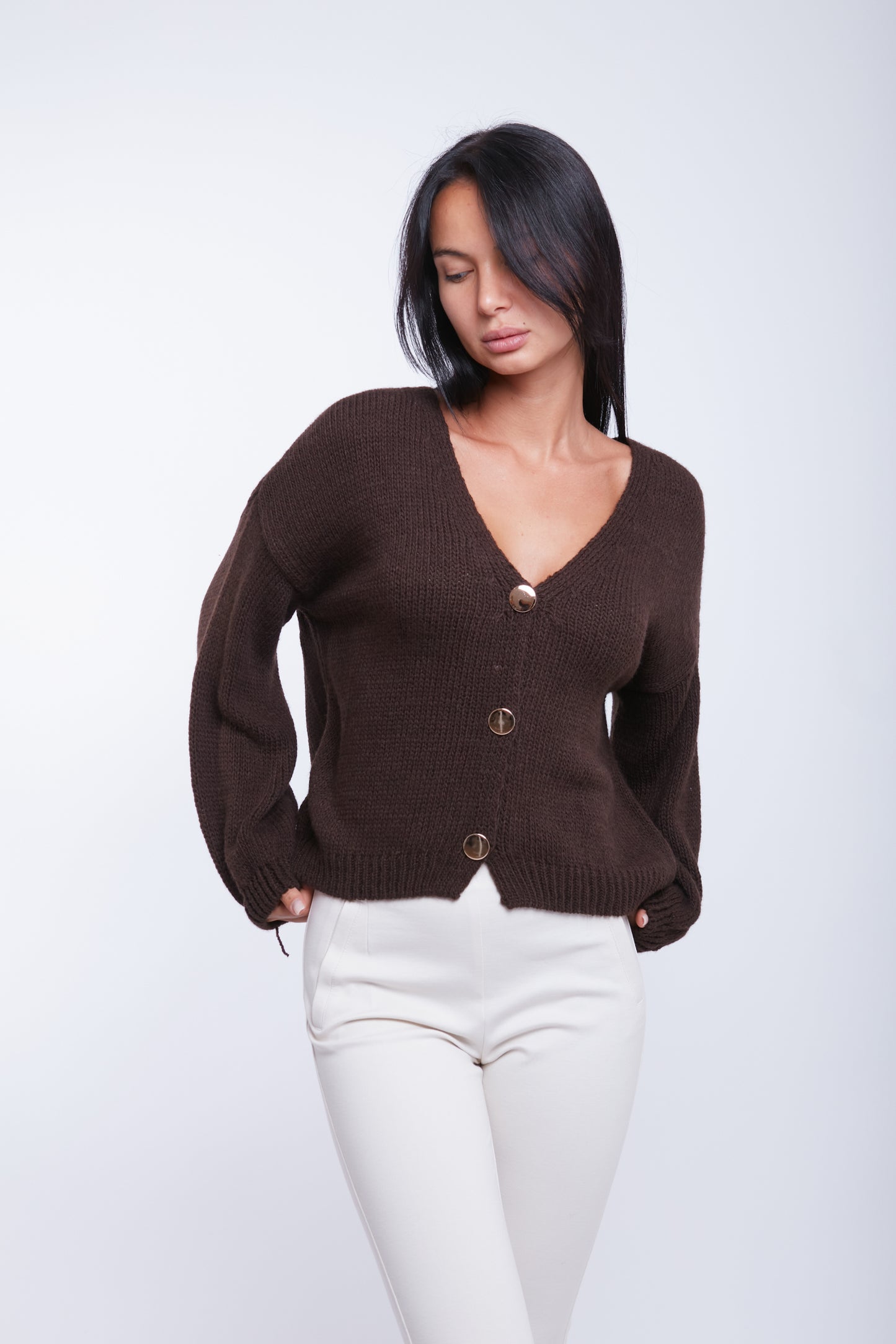 CARDIGAN BOTTONE ORO