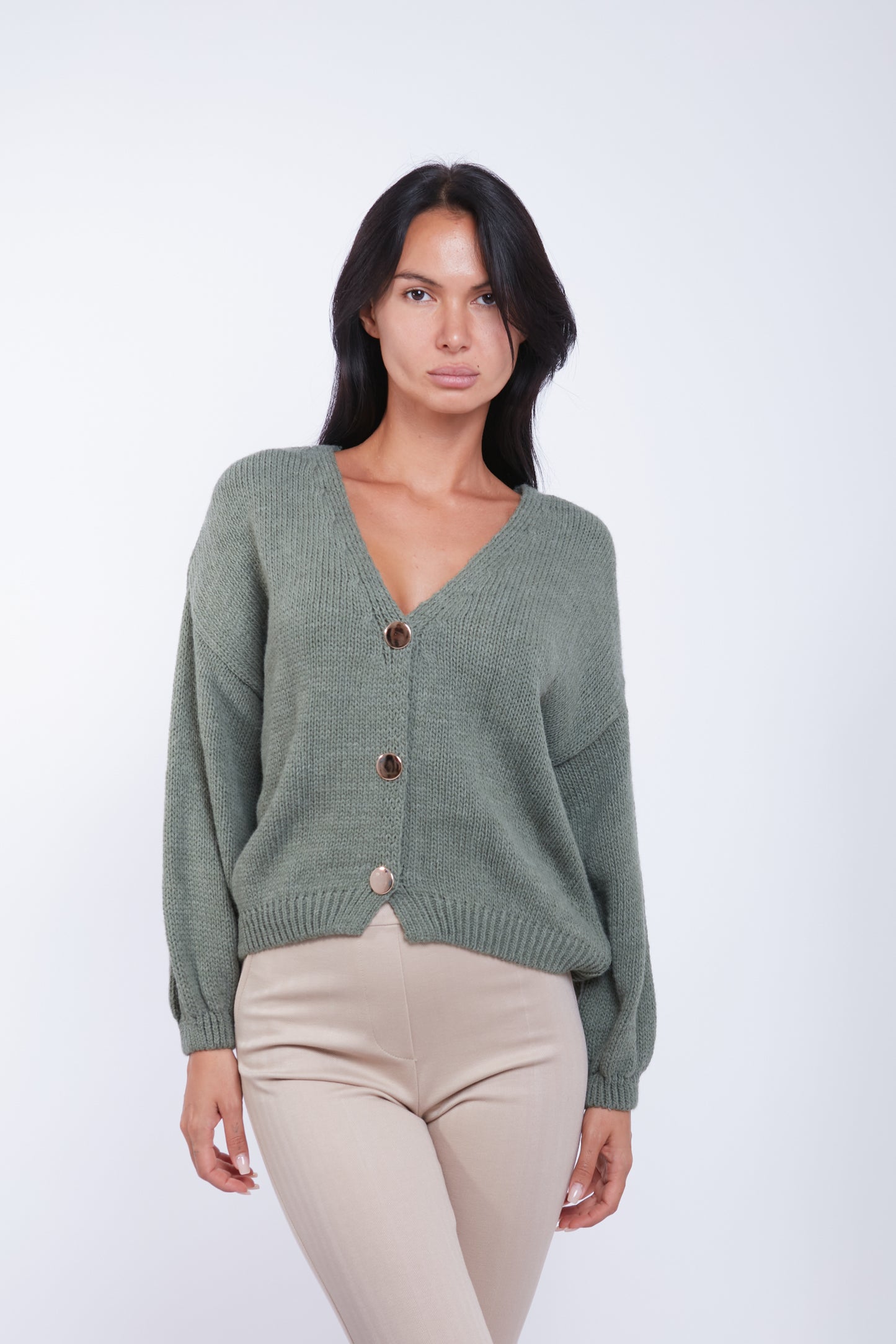 CARDIGAN BOTTONE ORO