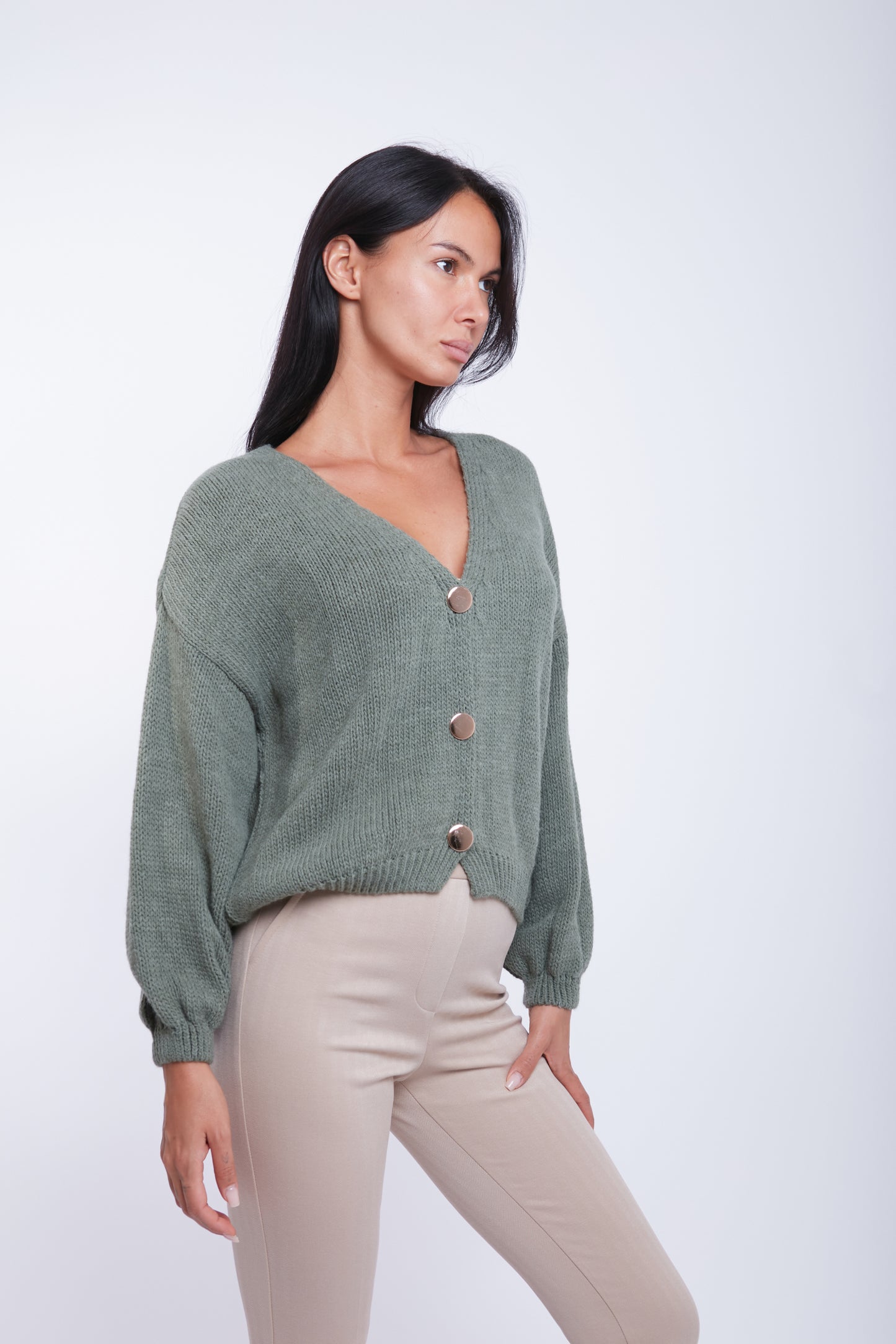 CARDIGAN BOTTONE ORO