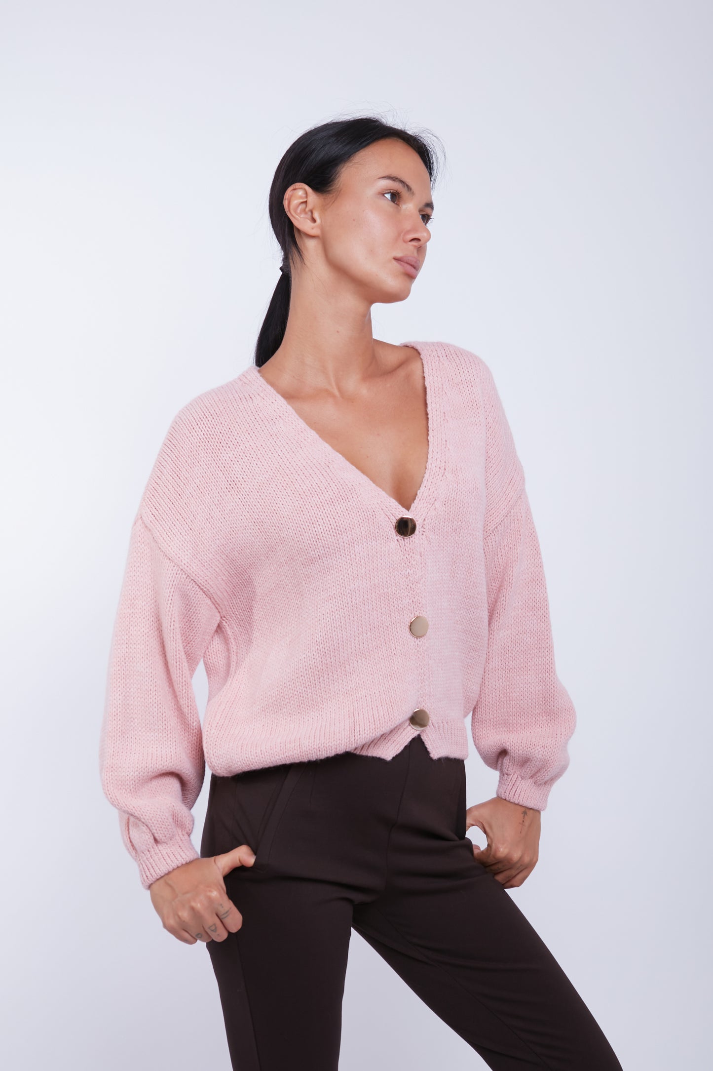 CARDIGAN BOTTONE ORO