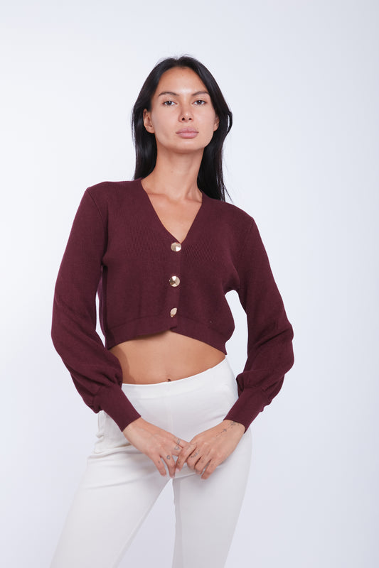 CARDIGAN CORTO BOTTONI