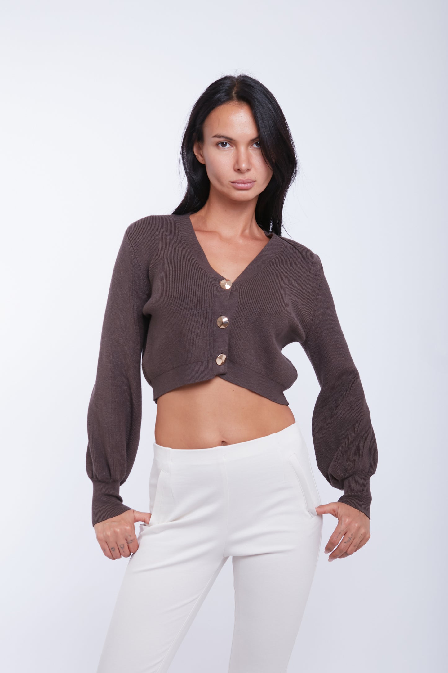 CARDIGAN CORTO BOTTONI