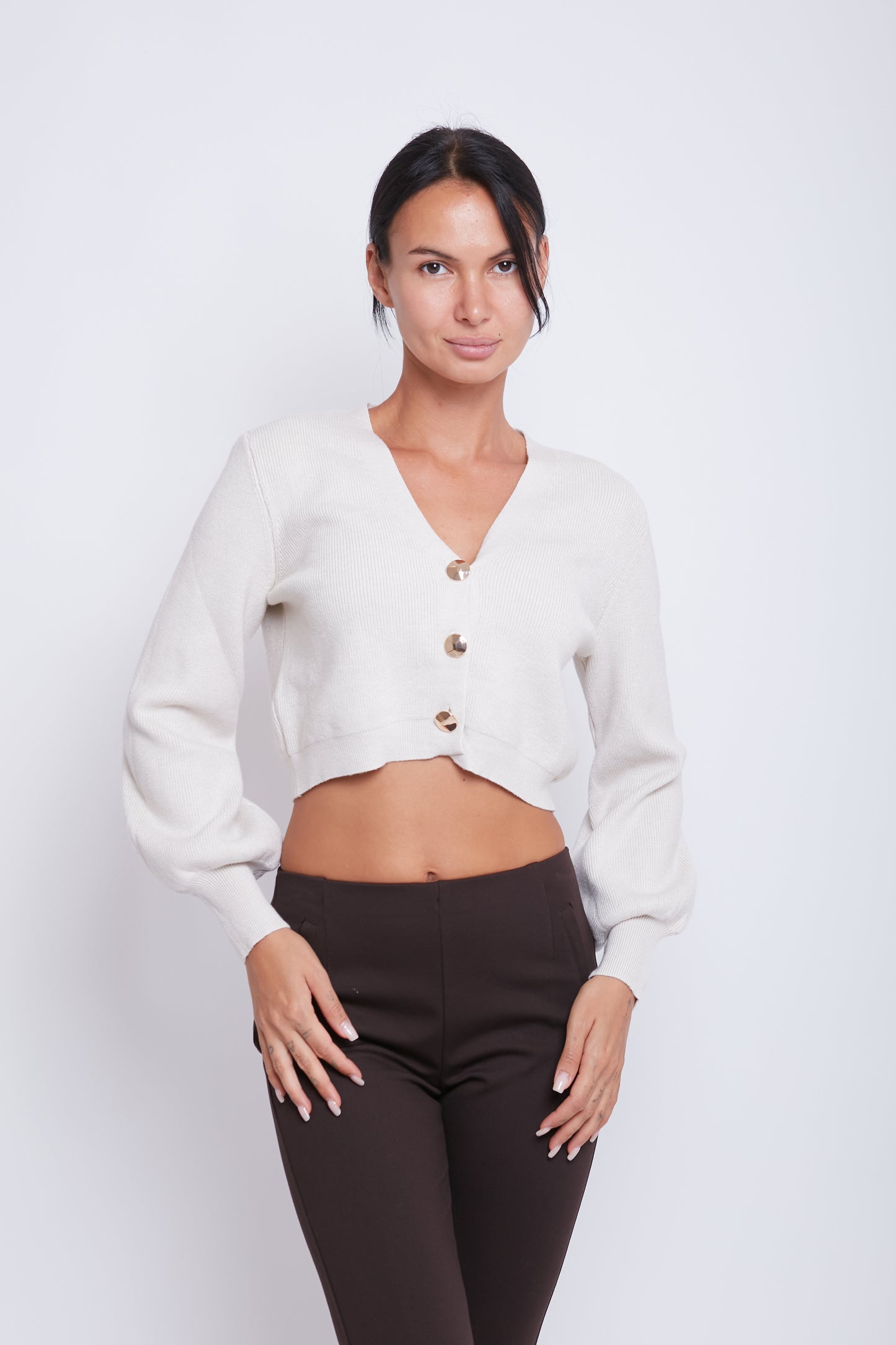 CARDIGAN CORTO BOTTONI