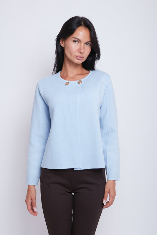 CARDIGAN DUE BOTTONI|Colore:Polvere