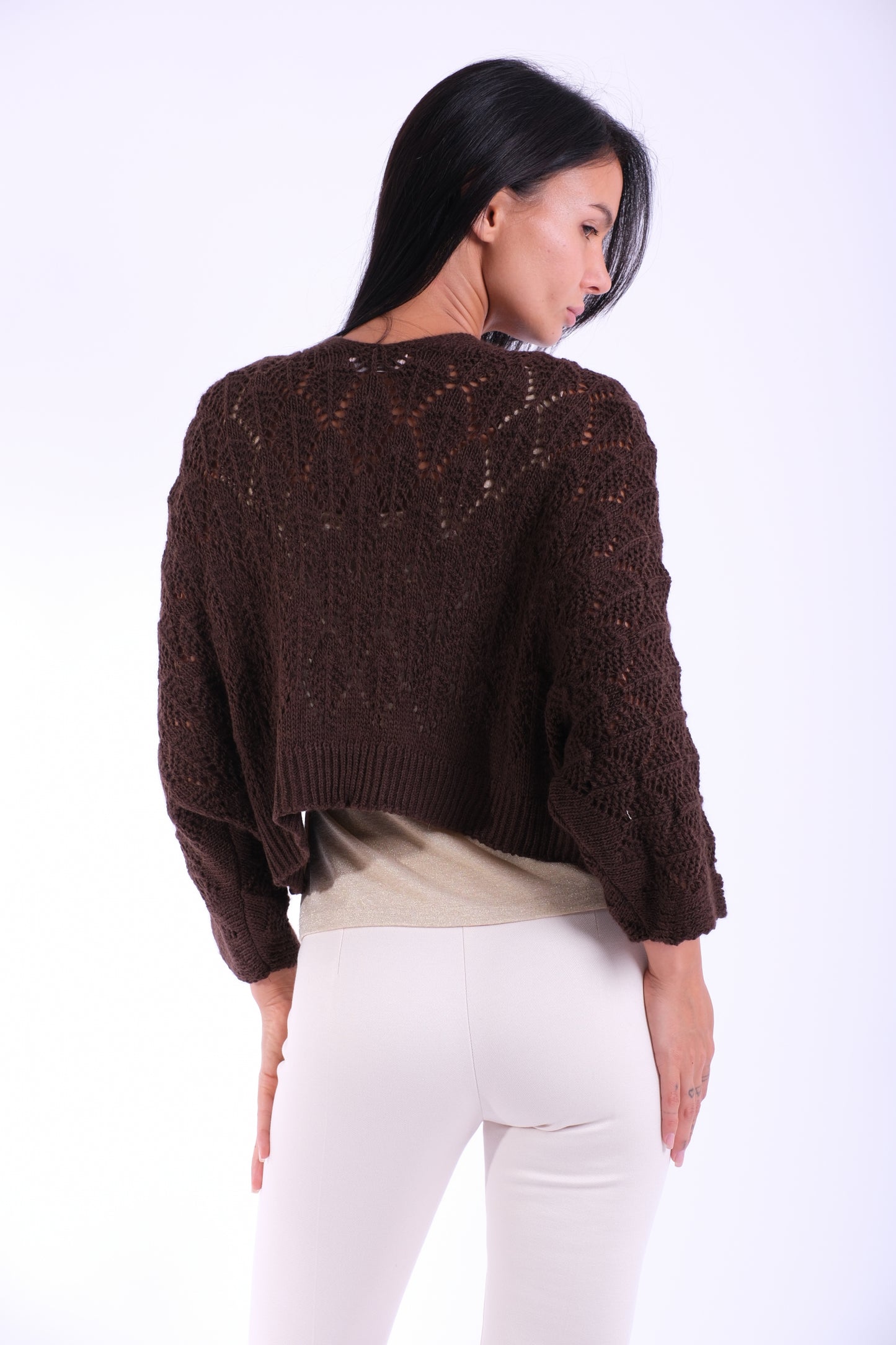 CARDIGAN CORTO TRAFORATO