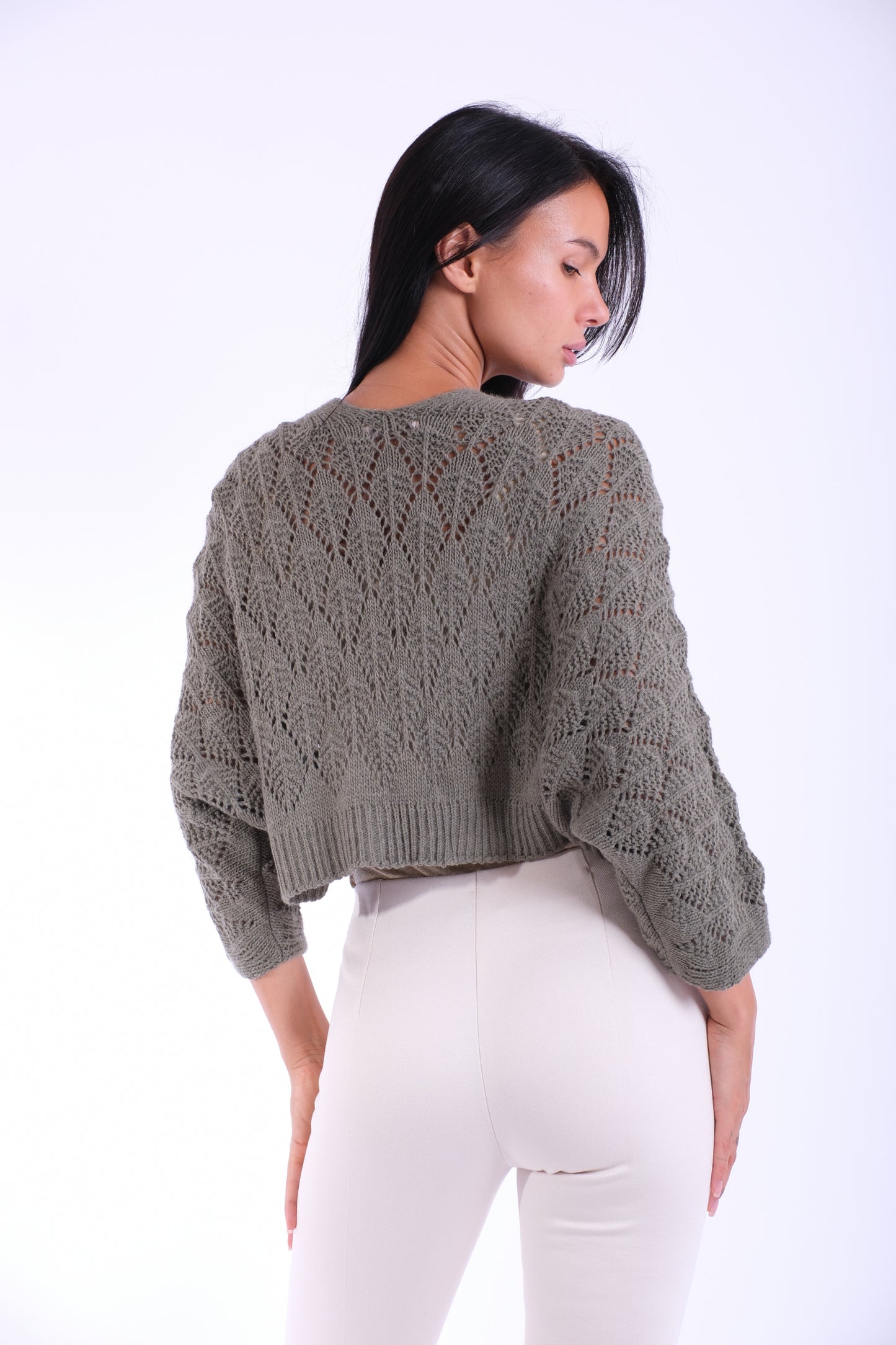 CARDIGAN CORTO TRAFORATO