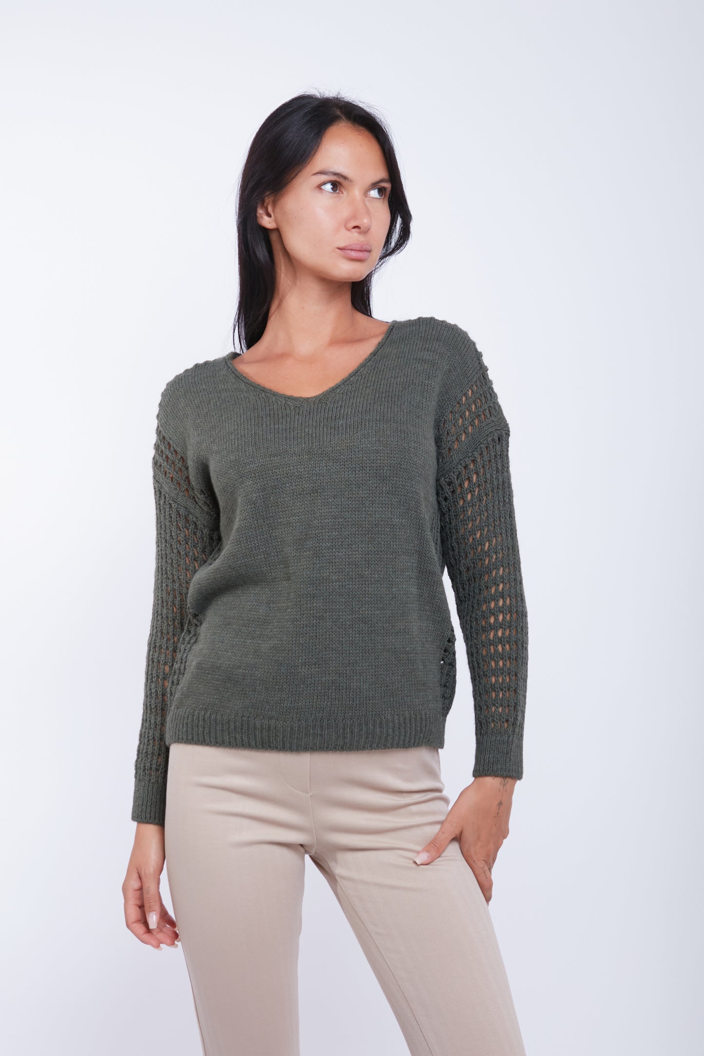 MAGLIA MANICA TRAFORATA