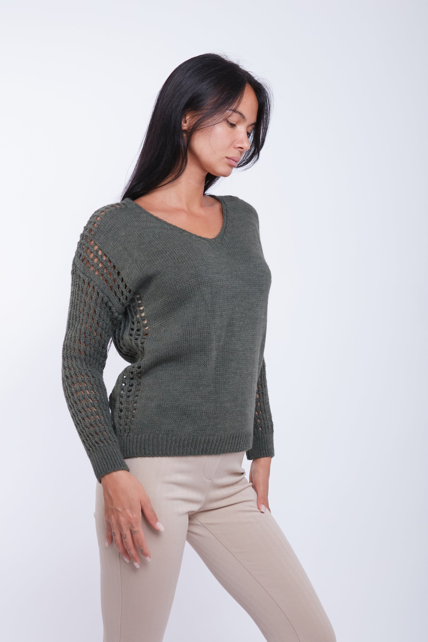 MAGLIA MANICA TRAFORATA