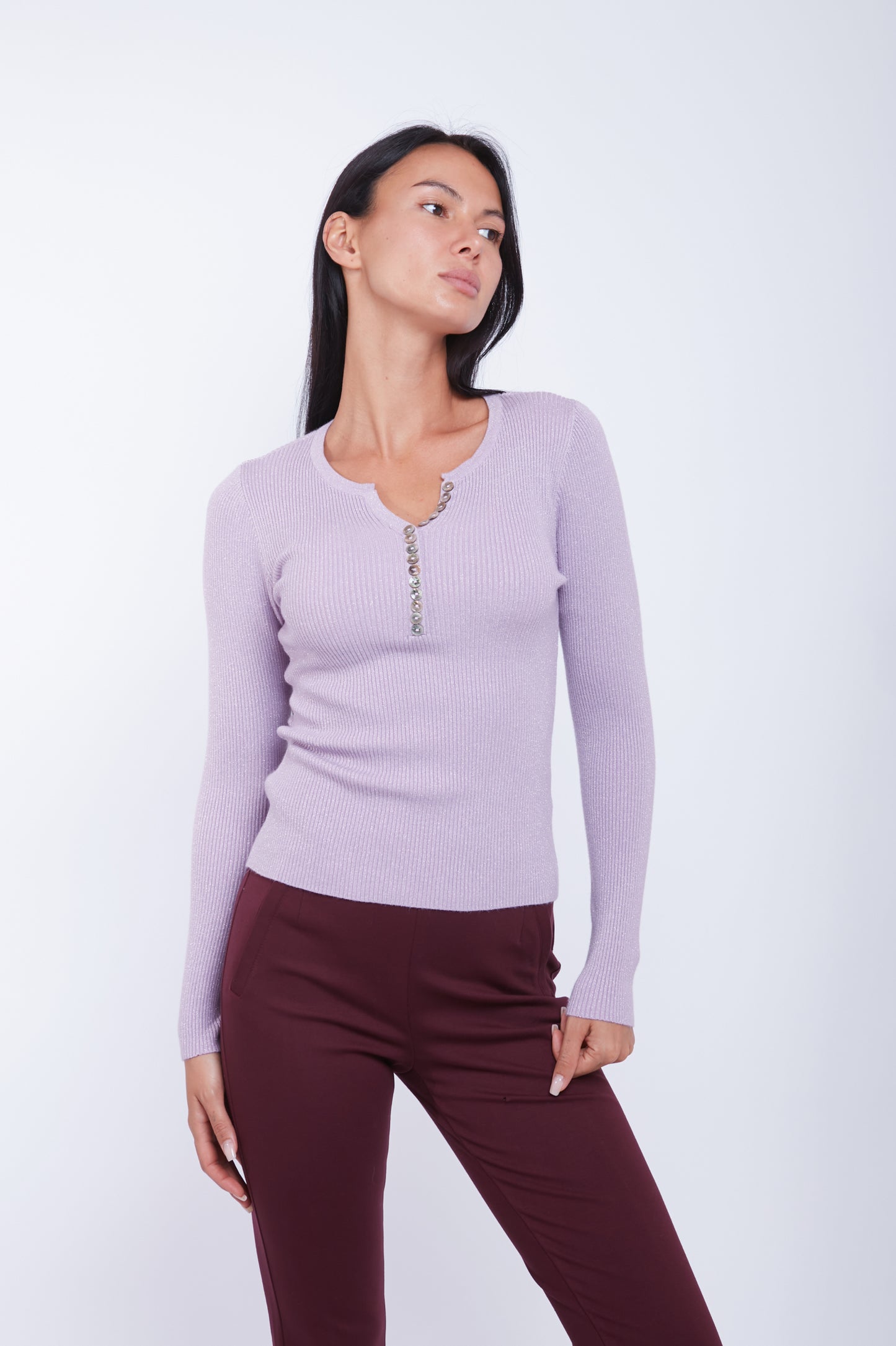 MAGLIA BOTTONCINI LUREX