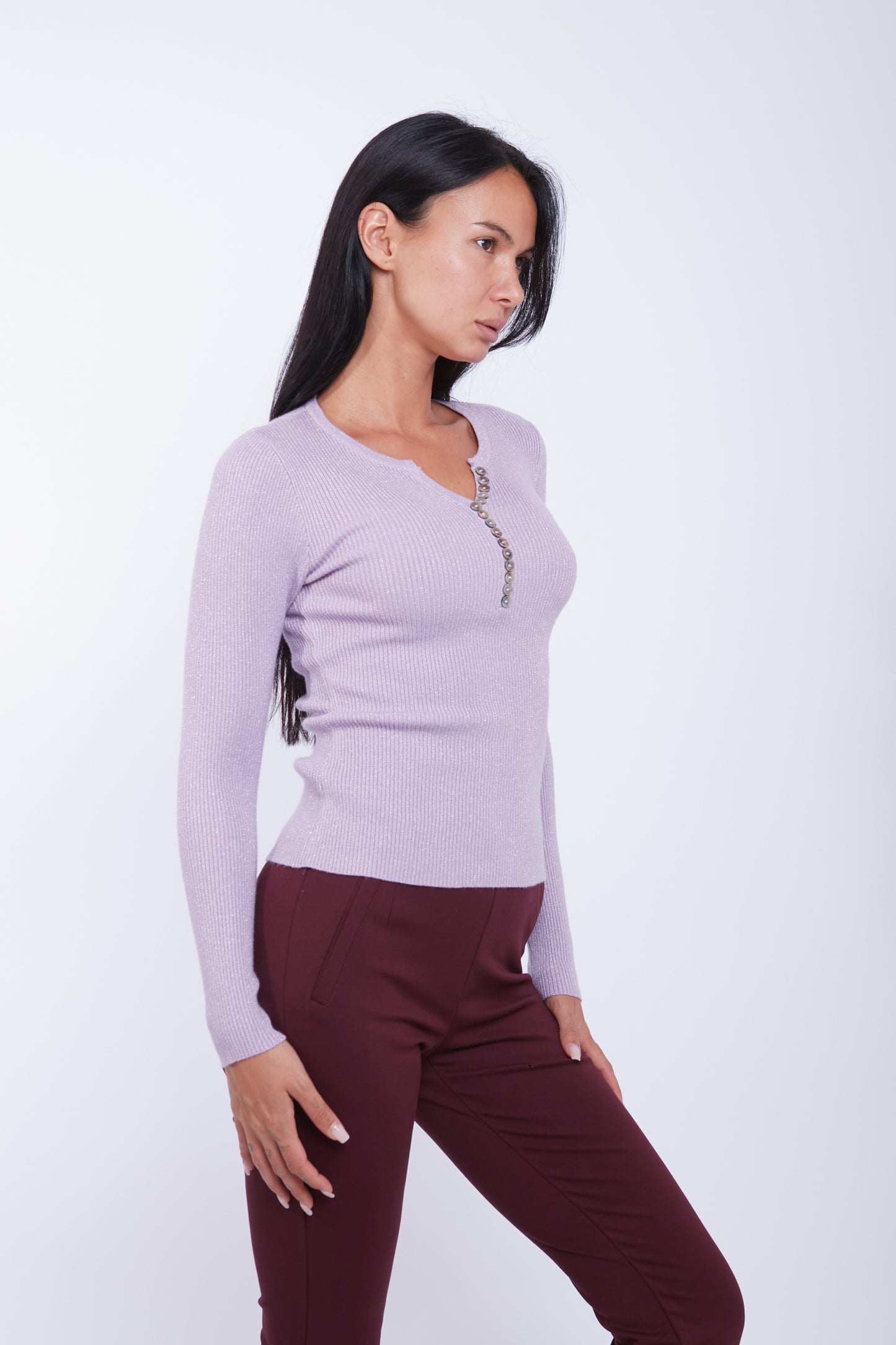 MAGLIA BOTTONCINI LUREX