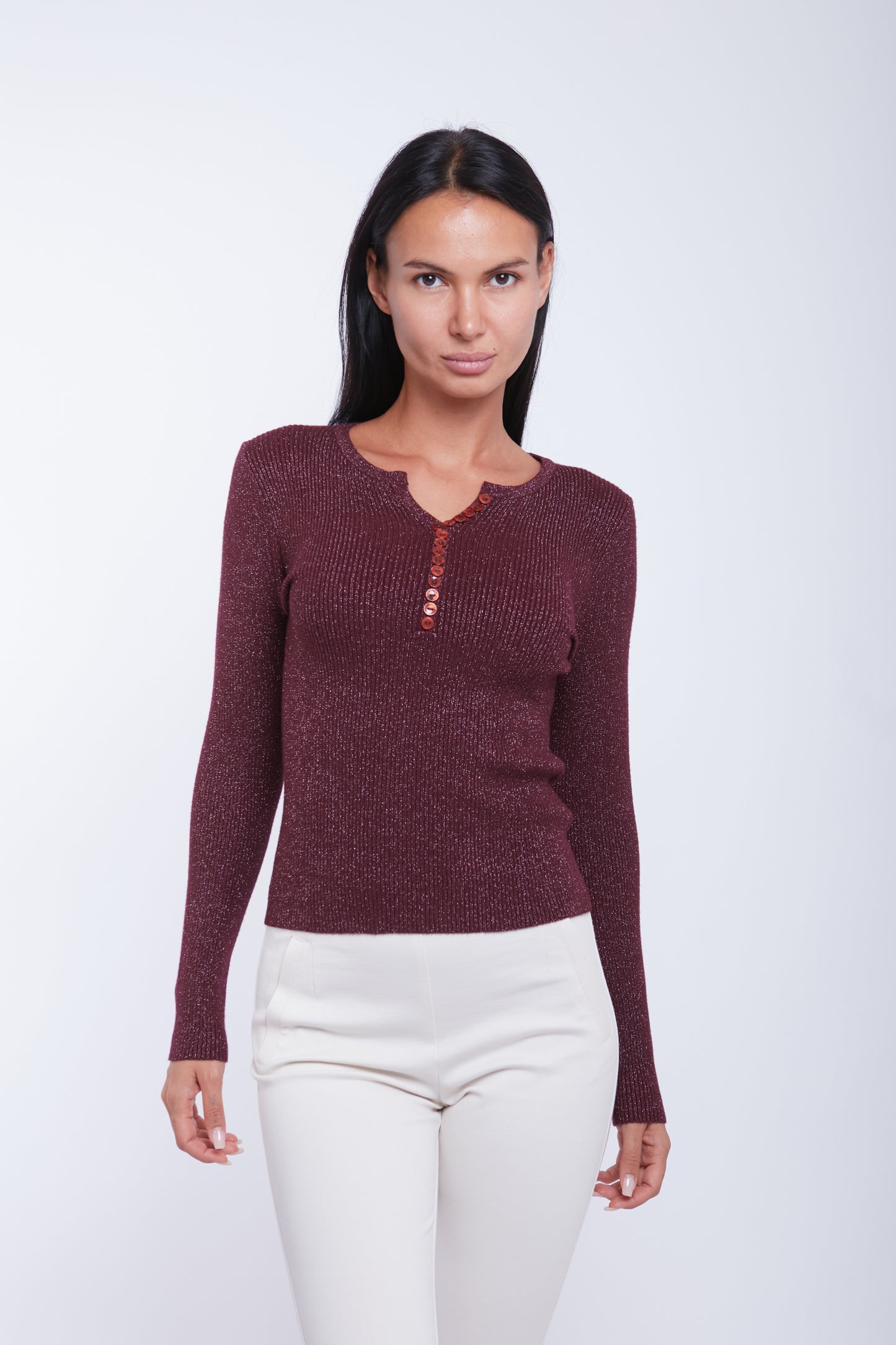 MAGLIA BOTTONCINI LUREX