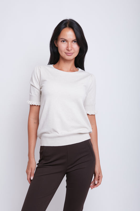 MAGLIA MEZZA MANICA ROUCHES