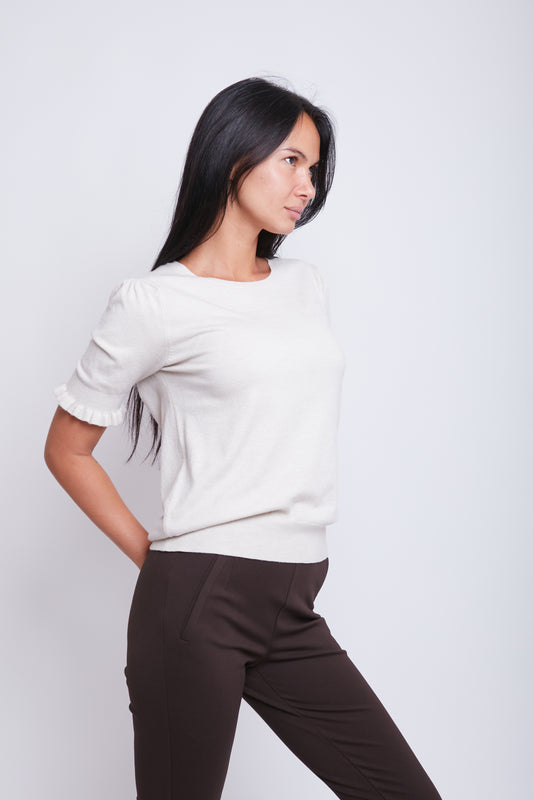 MAGLIA MEZZA MANICA ROUCHES