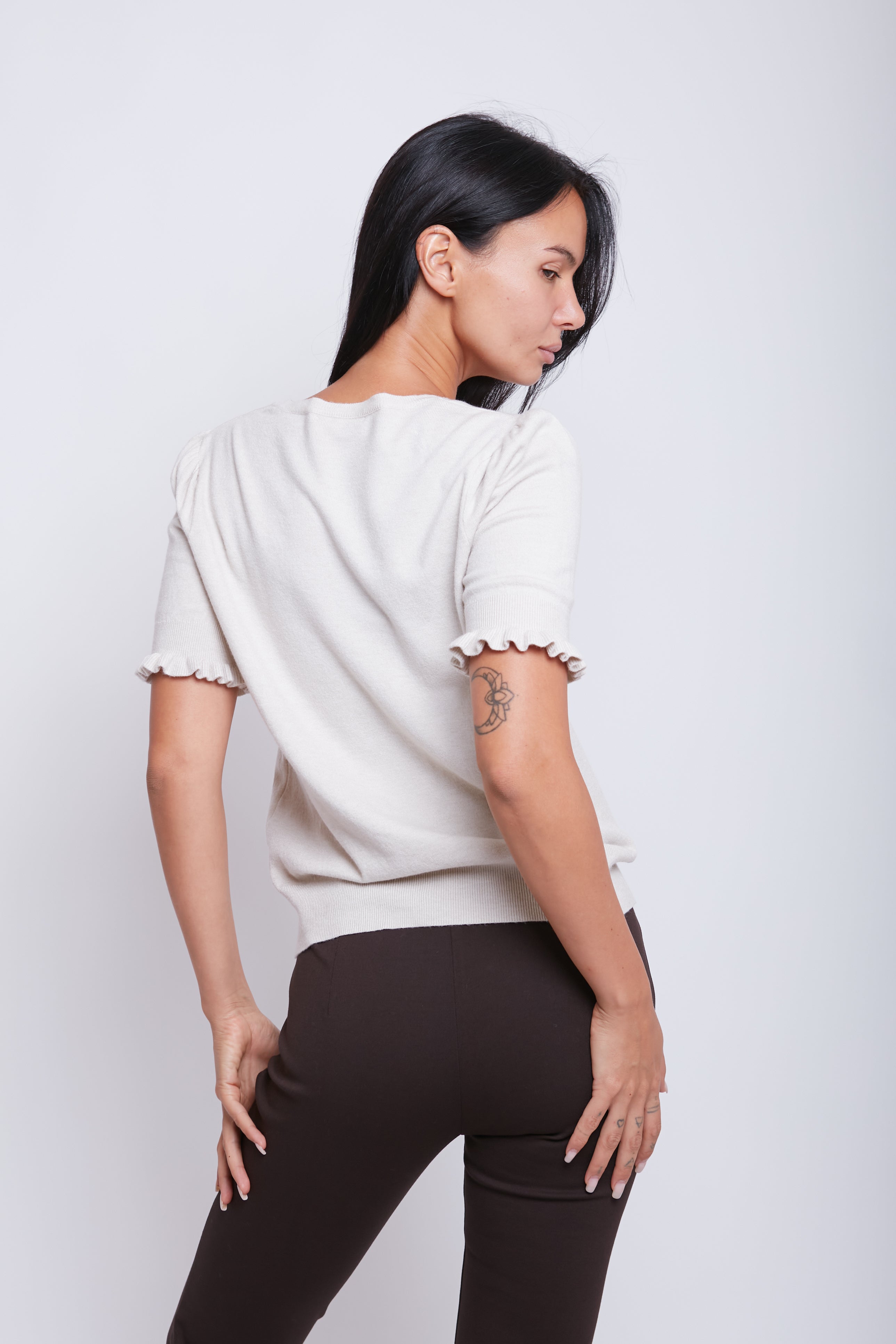 MAGLIA MEZZA MANICA ROUCHES