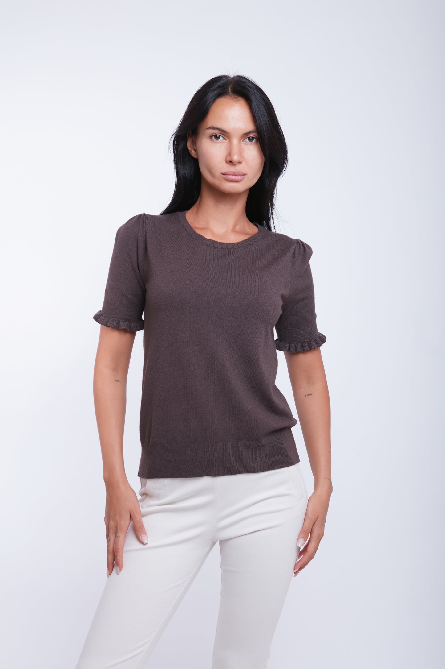 MAGLIA MEZZA MANICA ROUCHES