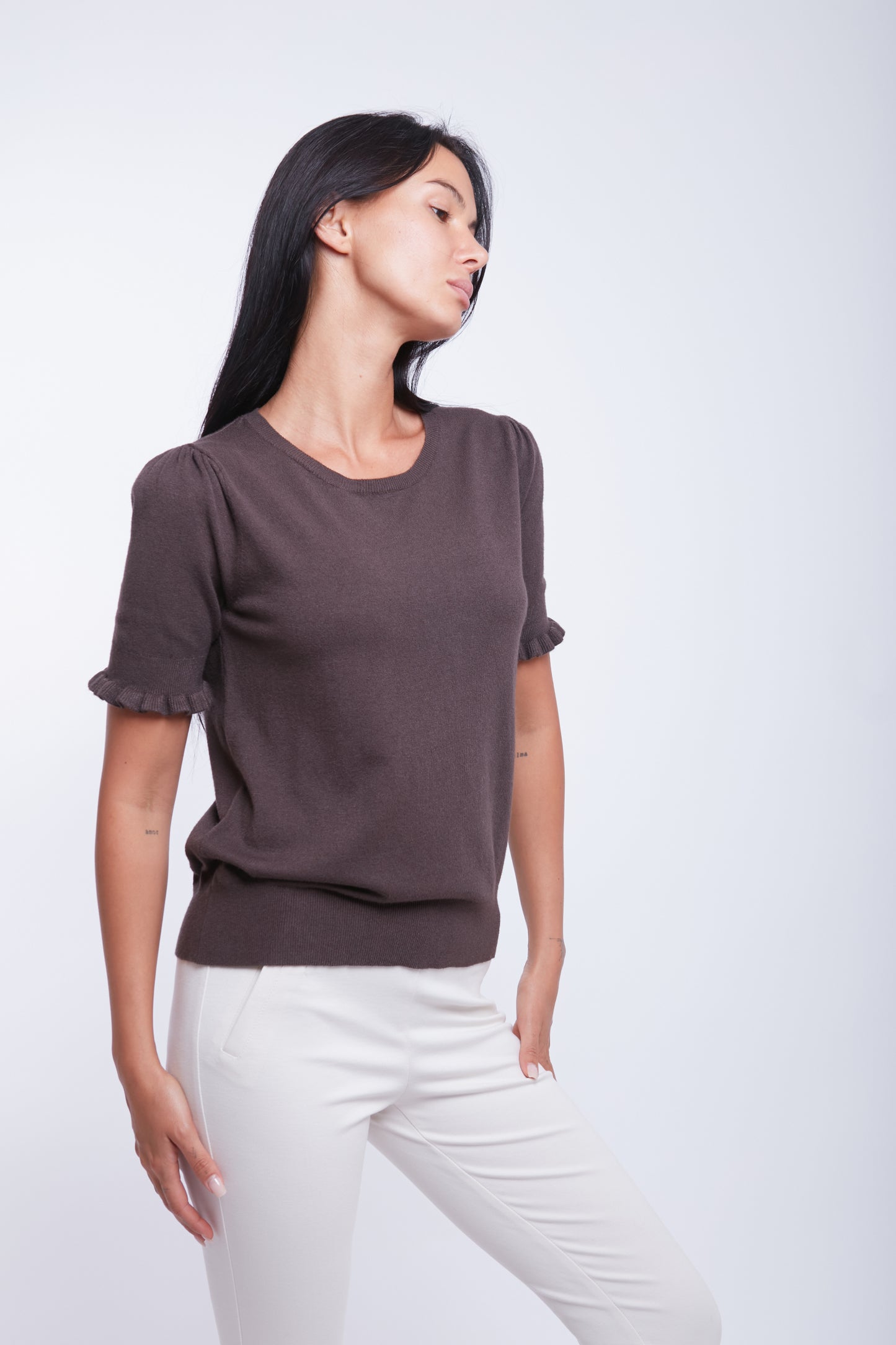 MAGLIA MEZZA MANICA ROUCHES