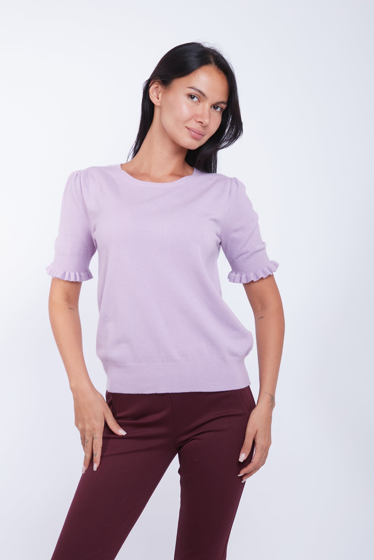 MAGLIA MEZZA MANICA ROUCHES