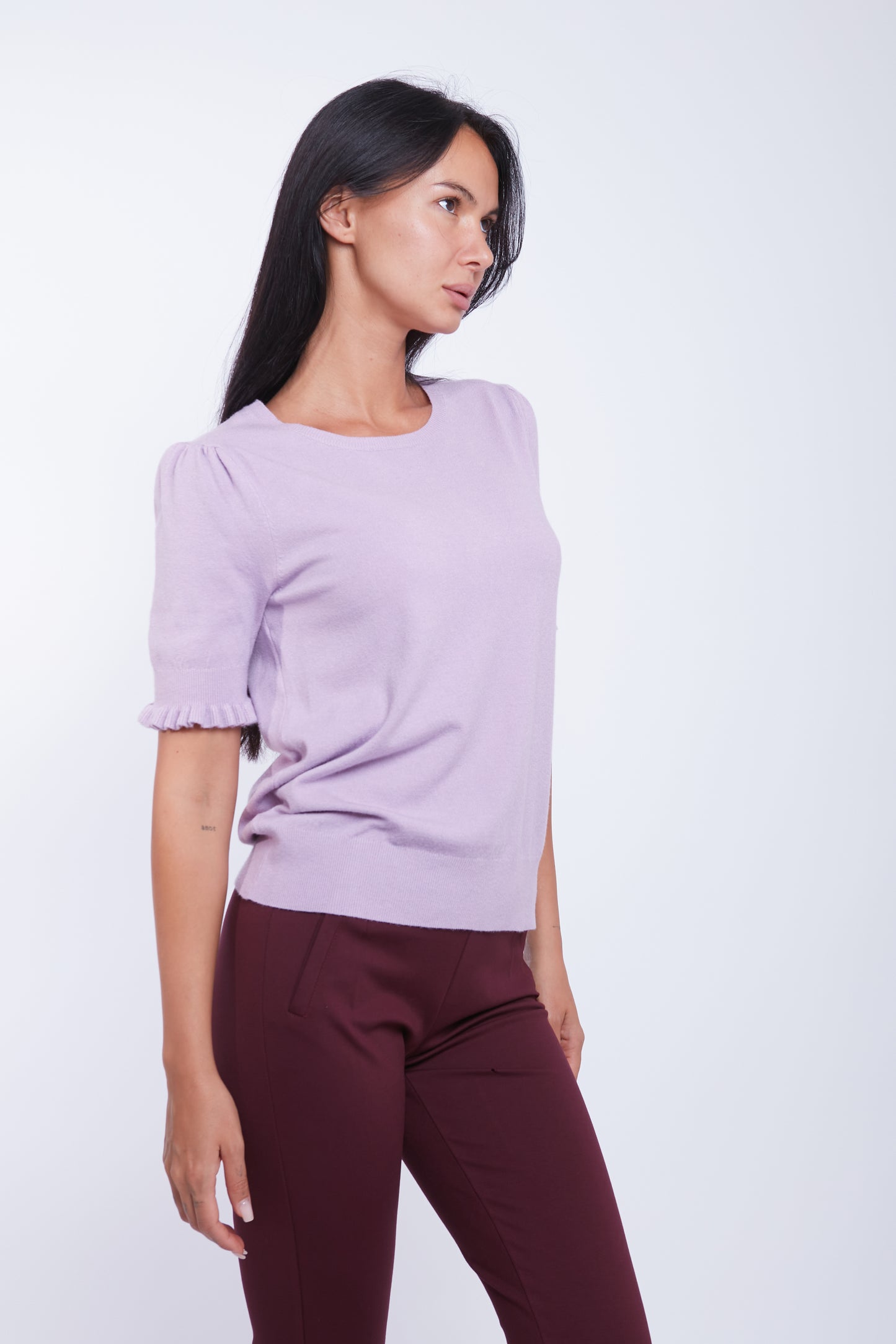 MAGLIA MEZZA MANICA ROUCHES