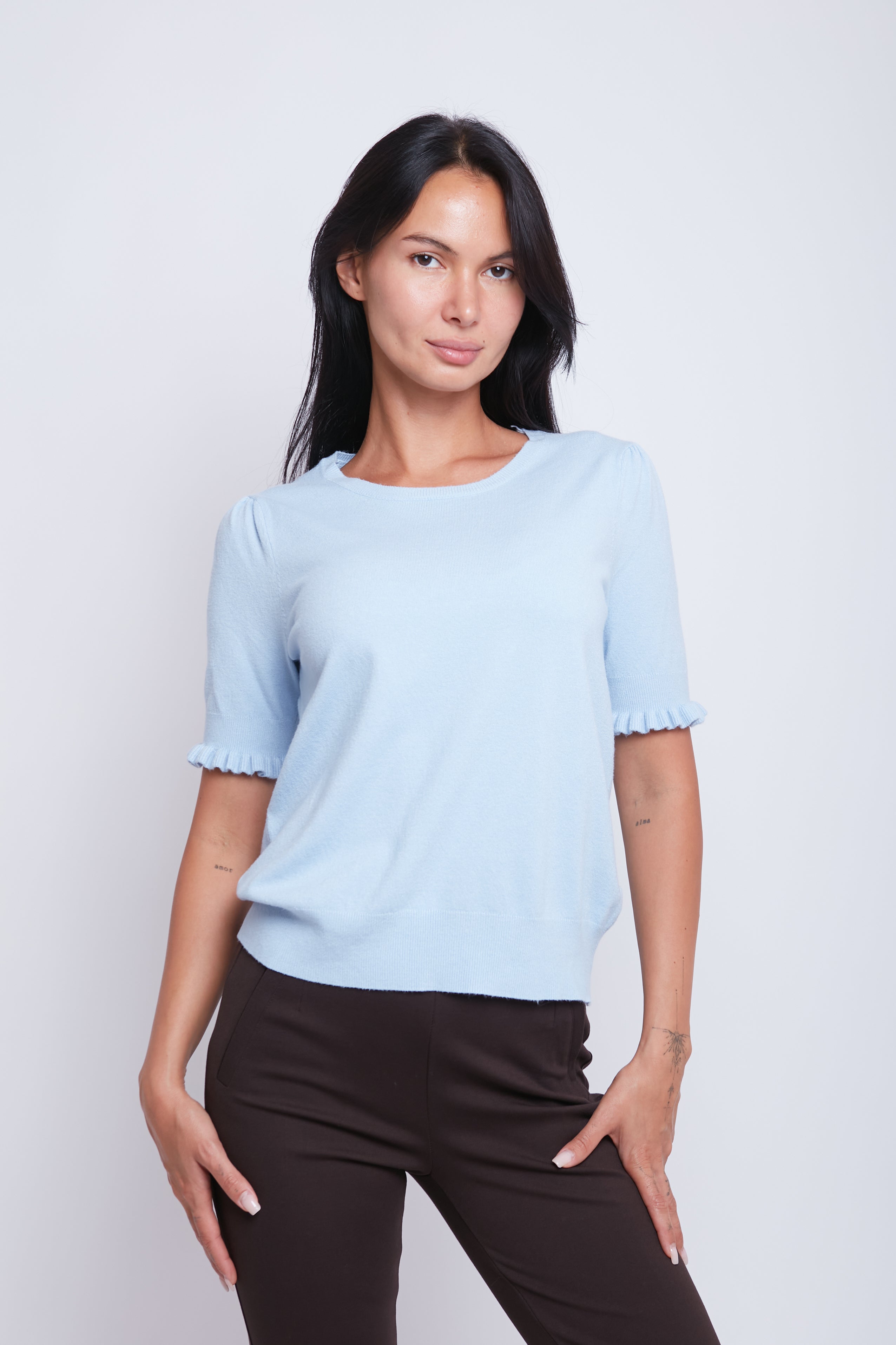 MAGLIA MEZZA MANICA ROUCHES