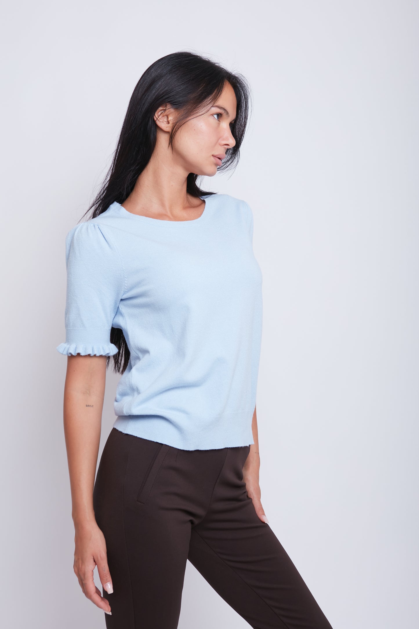 MAGLIA MEZZA MANICA ROUCHES