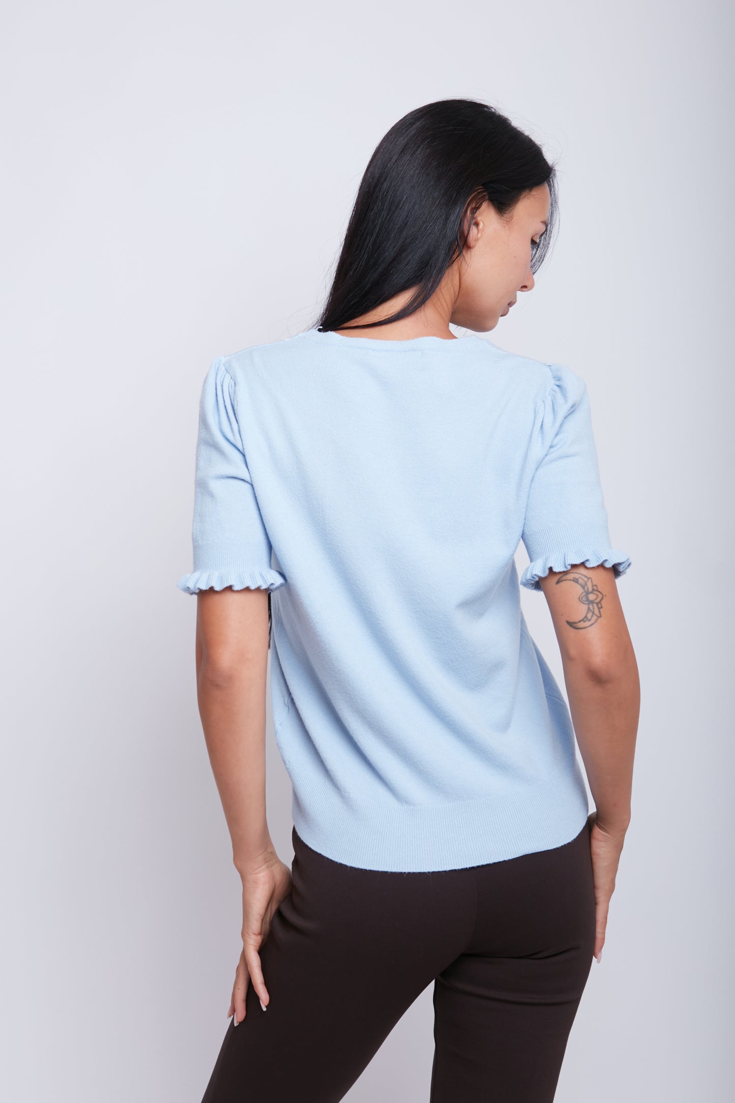 MAGLIA MEZZA MANICA ROUCHES