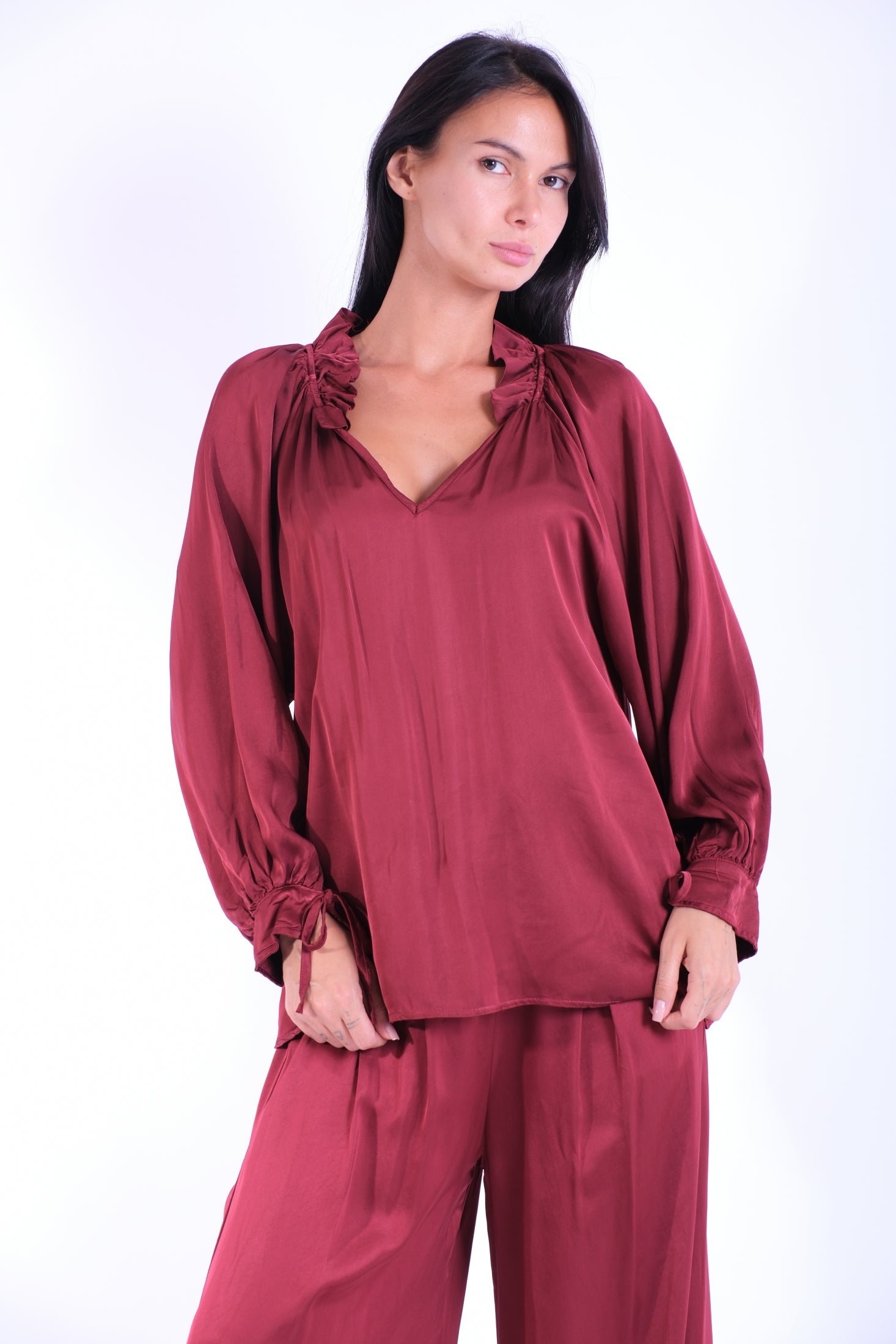 BLUSA COLLO ROUCHES