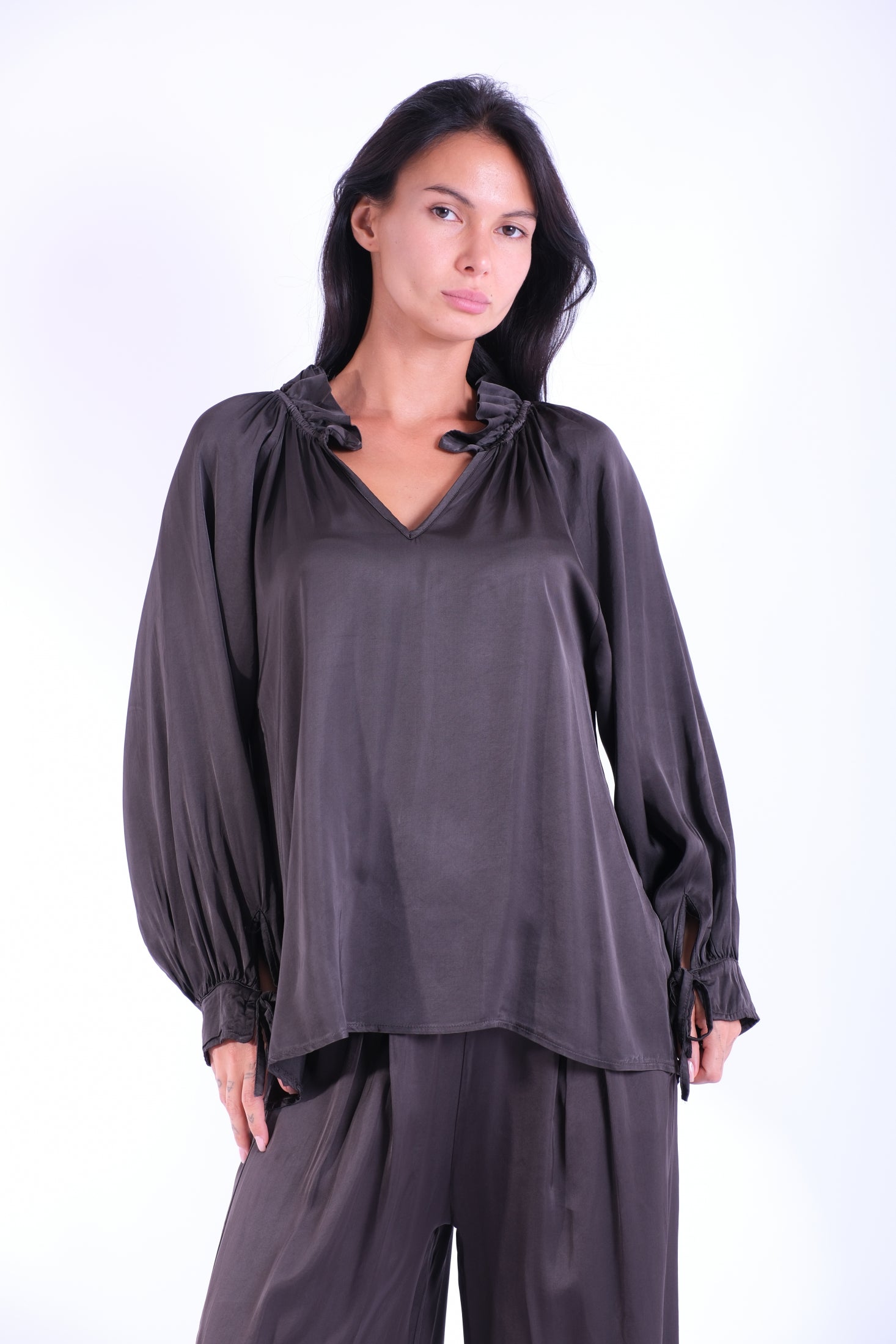 BLUSA COLLO ROUCHES