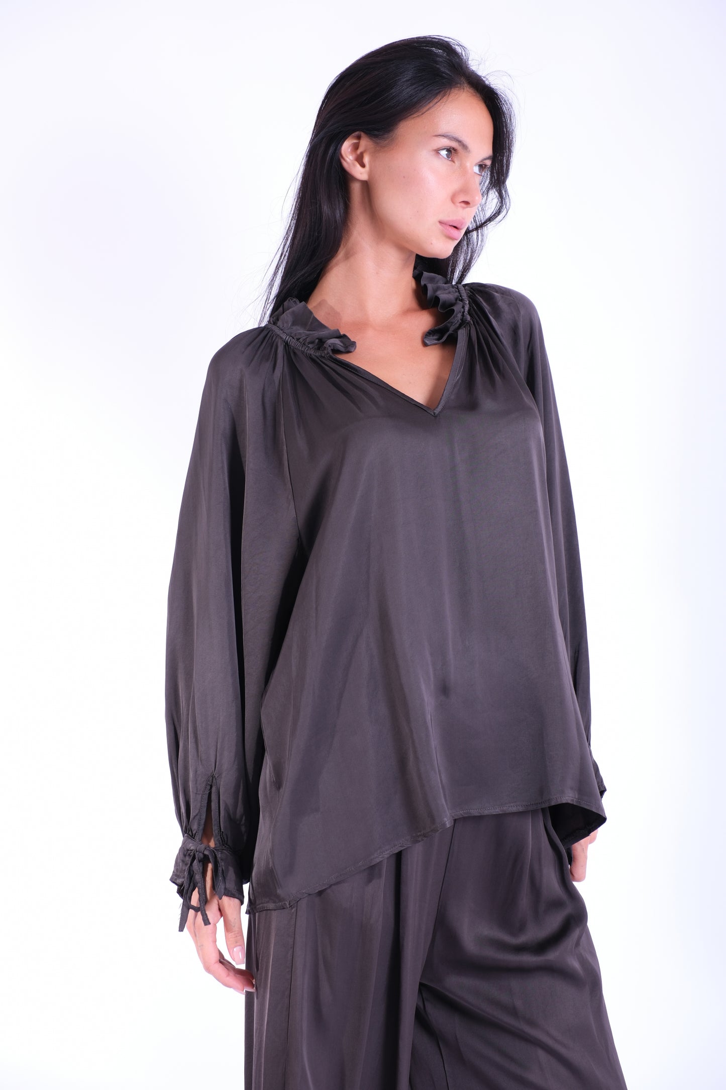 BLUSA COLLO ROUCHES