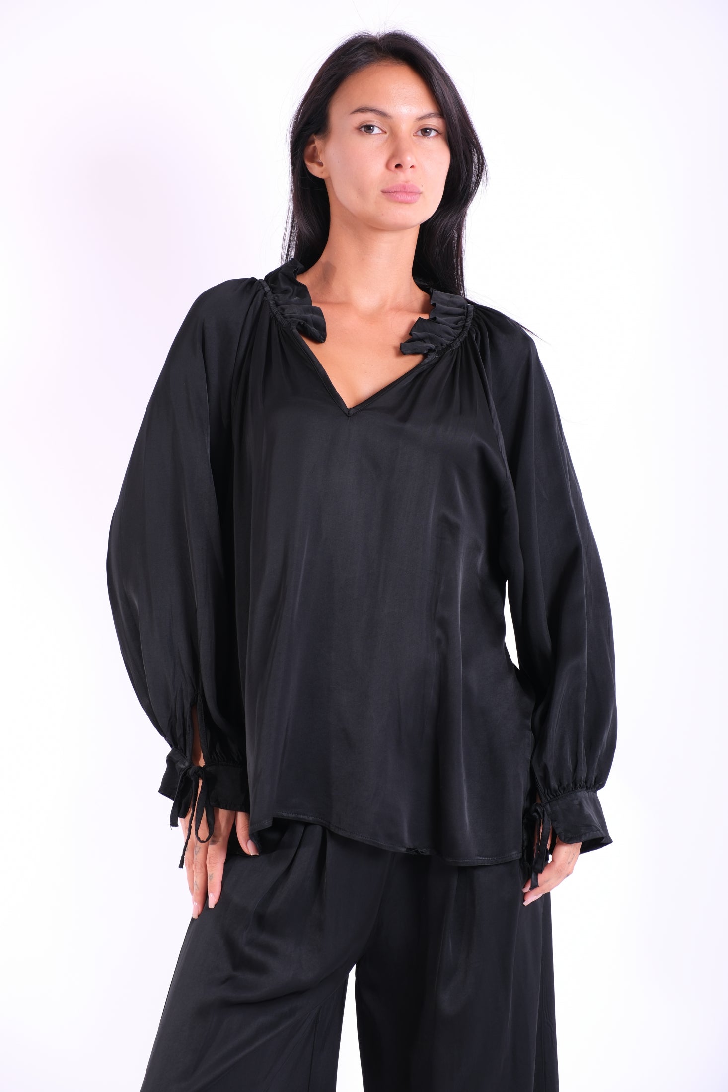 BLUSA COLLO ROUCHES