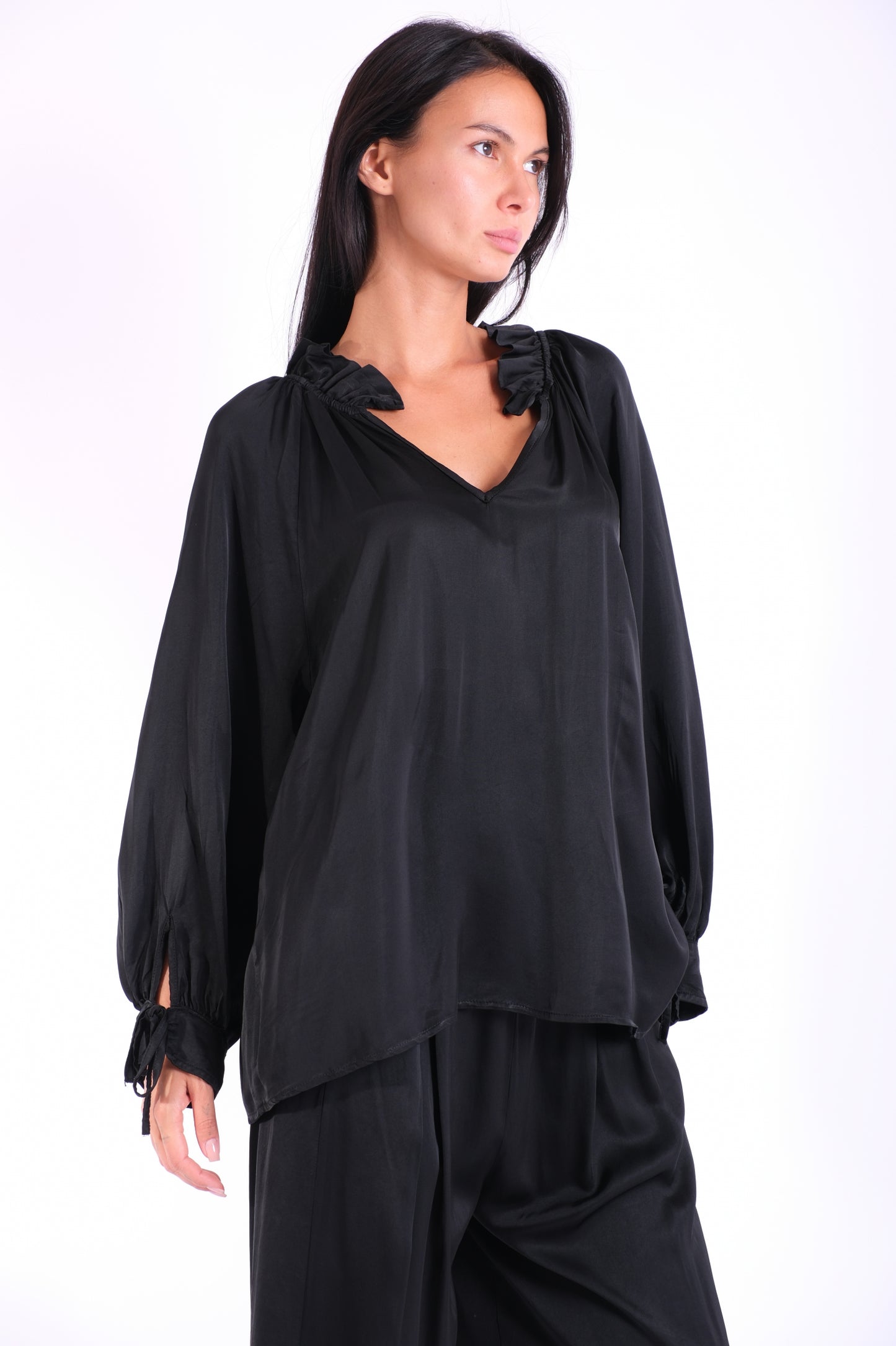 BLUSA COLLO ROUCHES