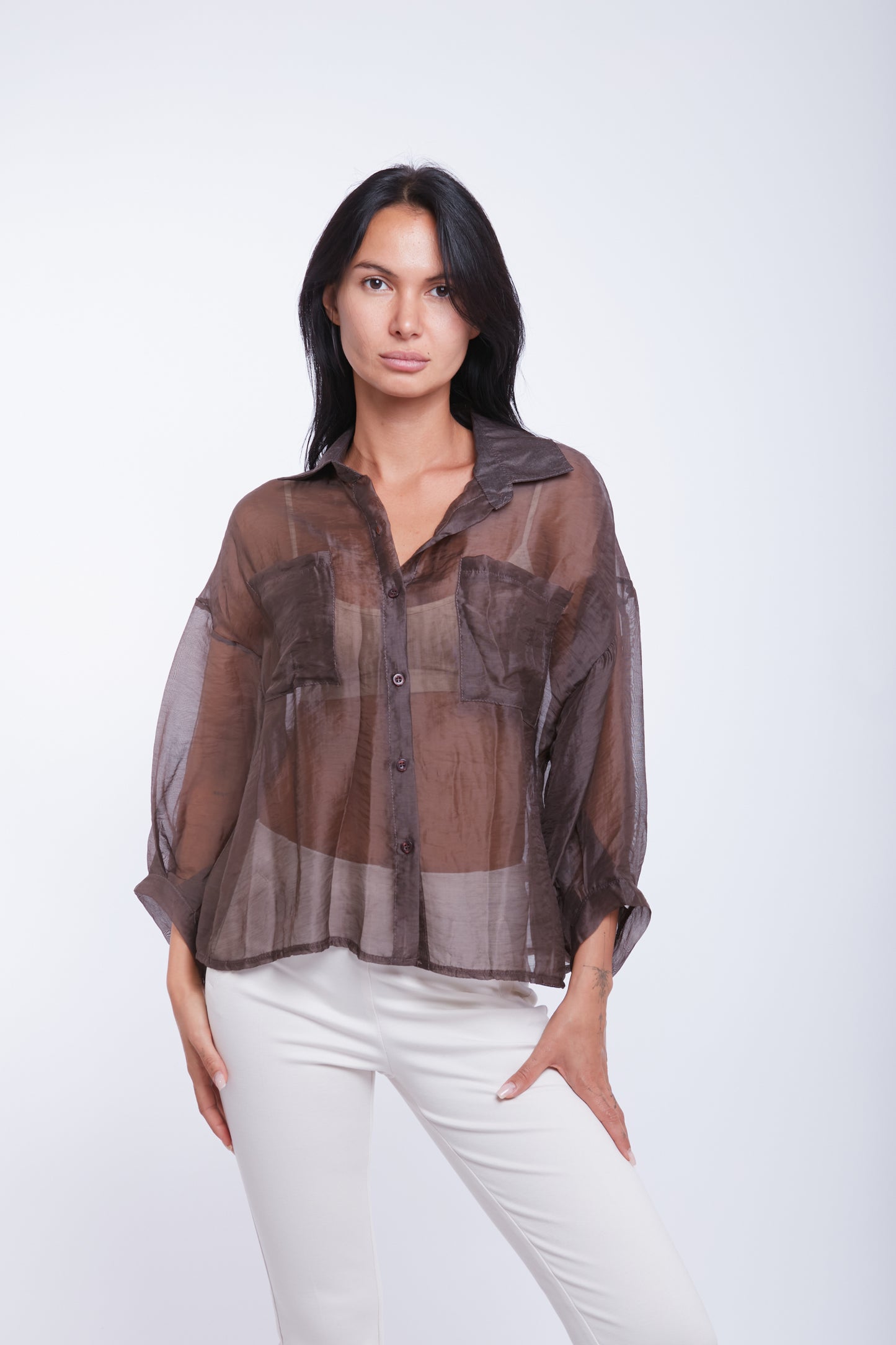 CAMICIA DOPPIA TASCA TENCEL