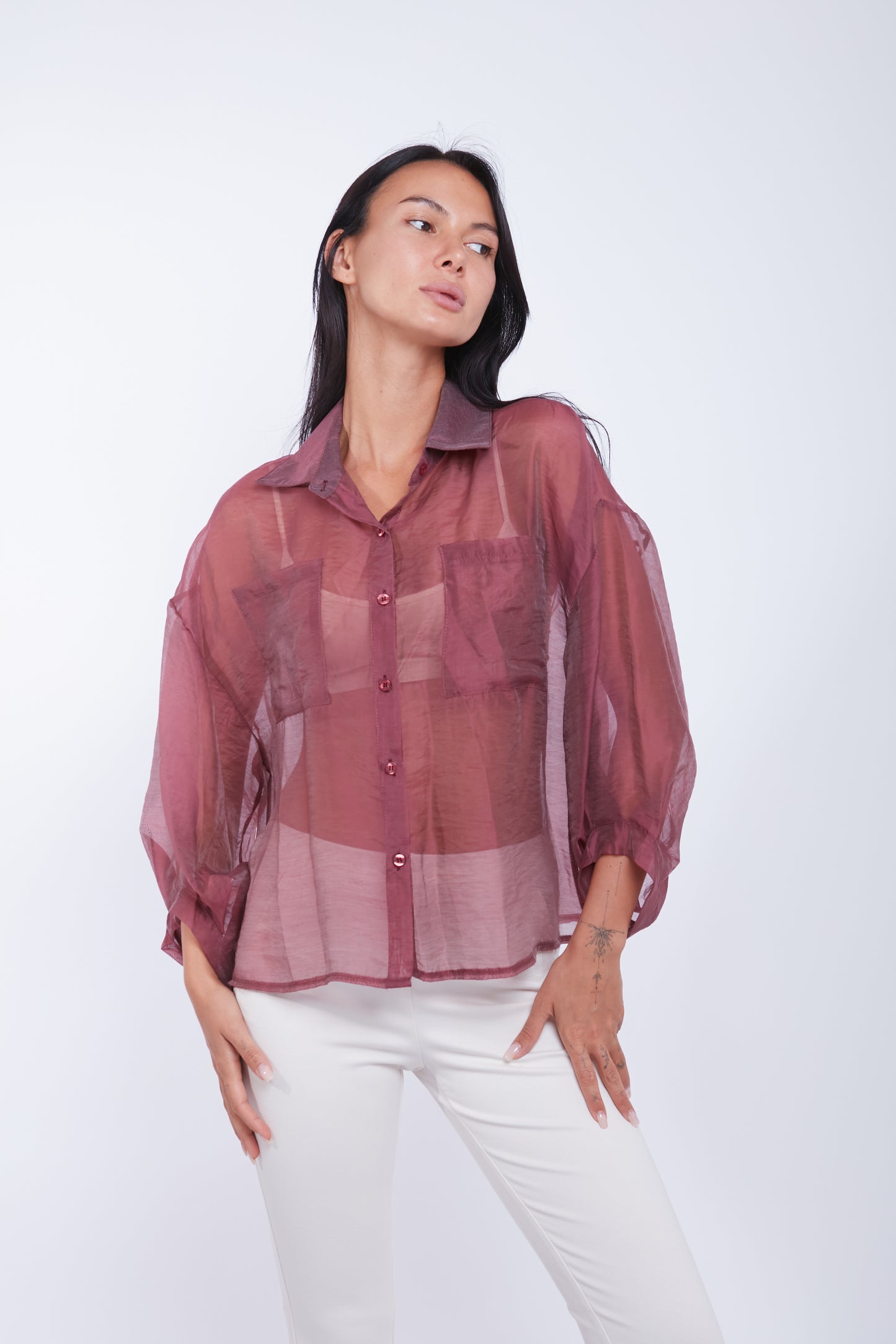 CAMICIA DOPPIA TASCA TENCEL