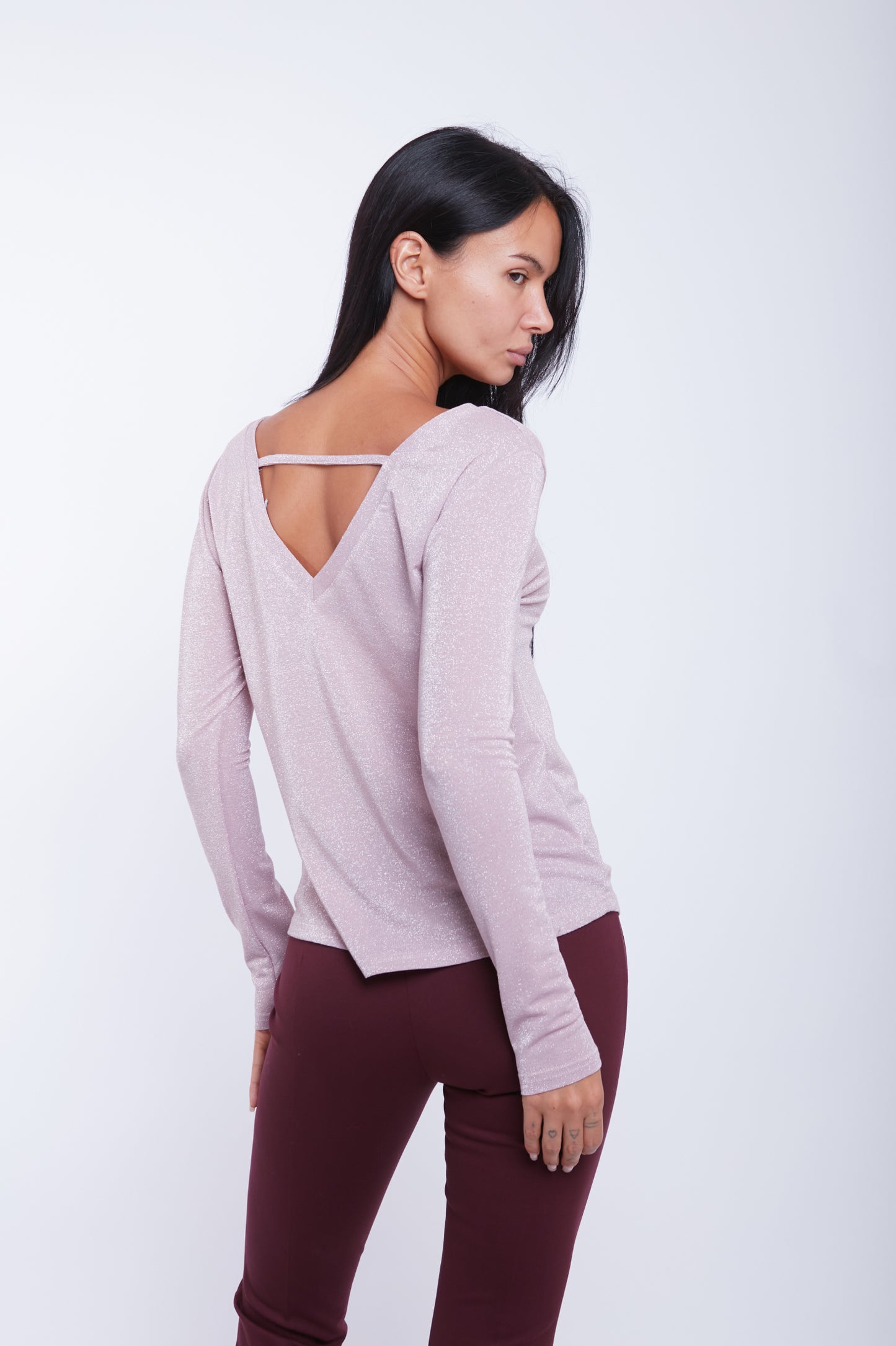 MAGLIA LUREX SCOLLO V