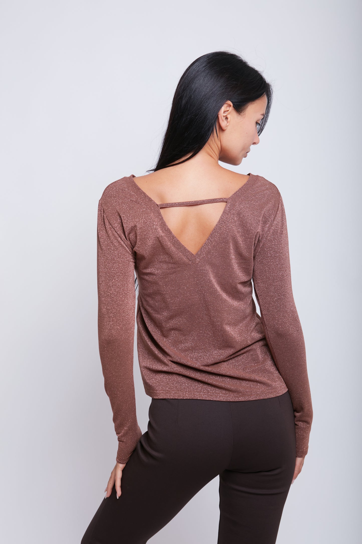 MAGLIA LUREX SCOLLO V