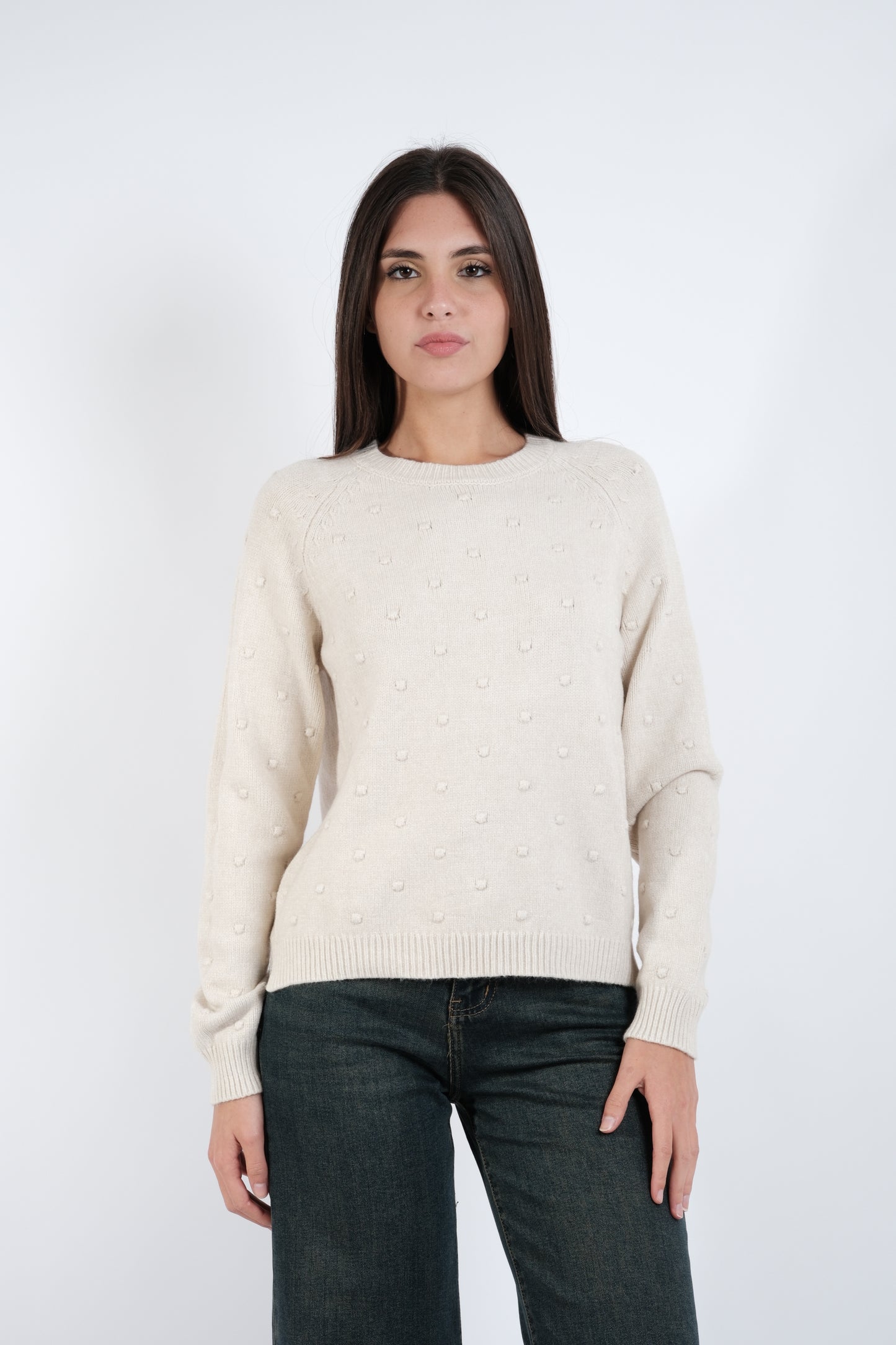 MAGLIA POIS RICAMATI