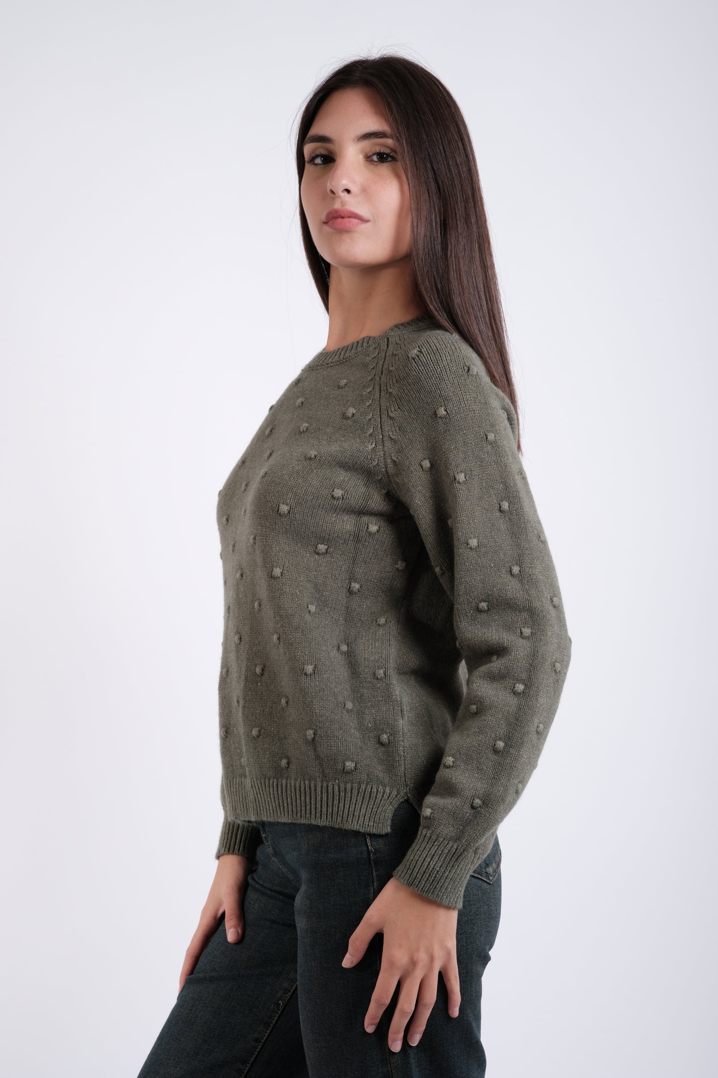 MAGLIA POIS RICAMATI