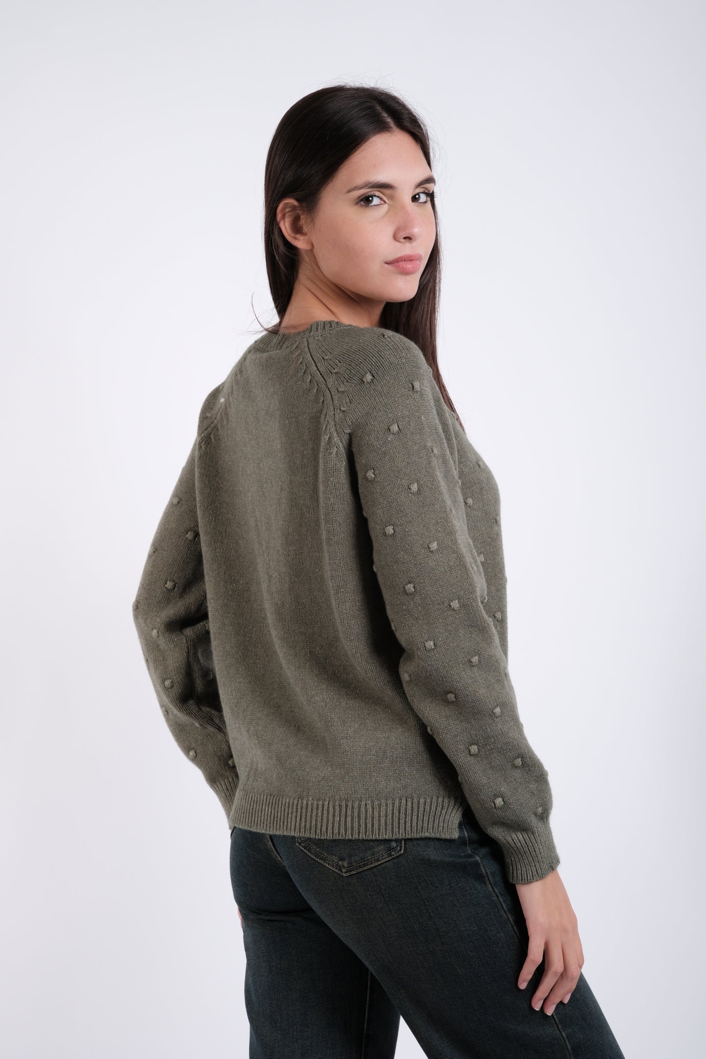 MAGLIA POIS RICAMATI