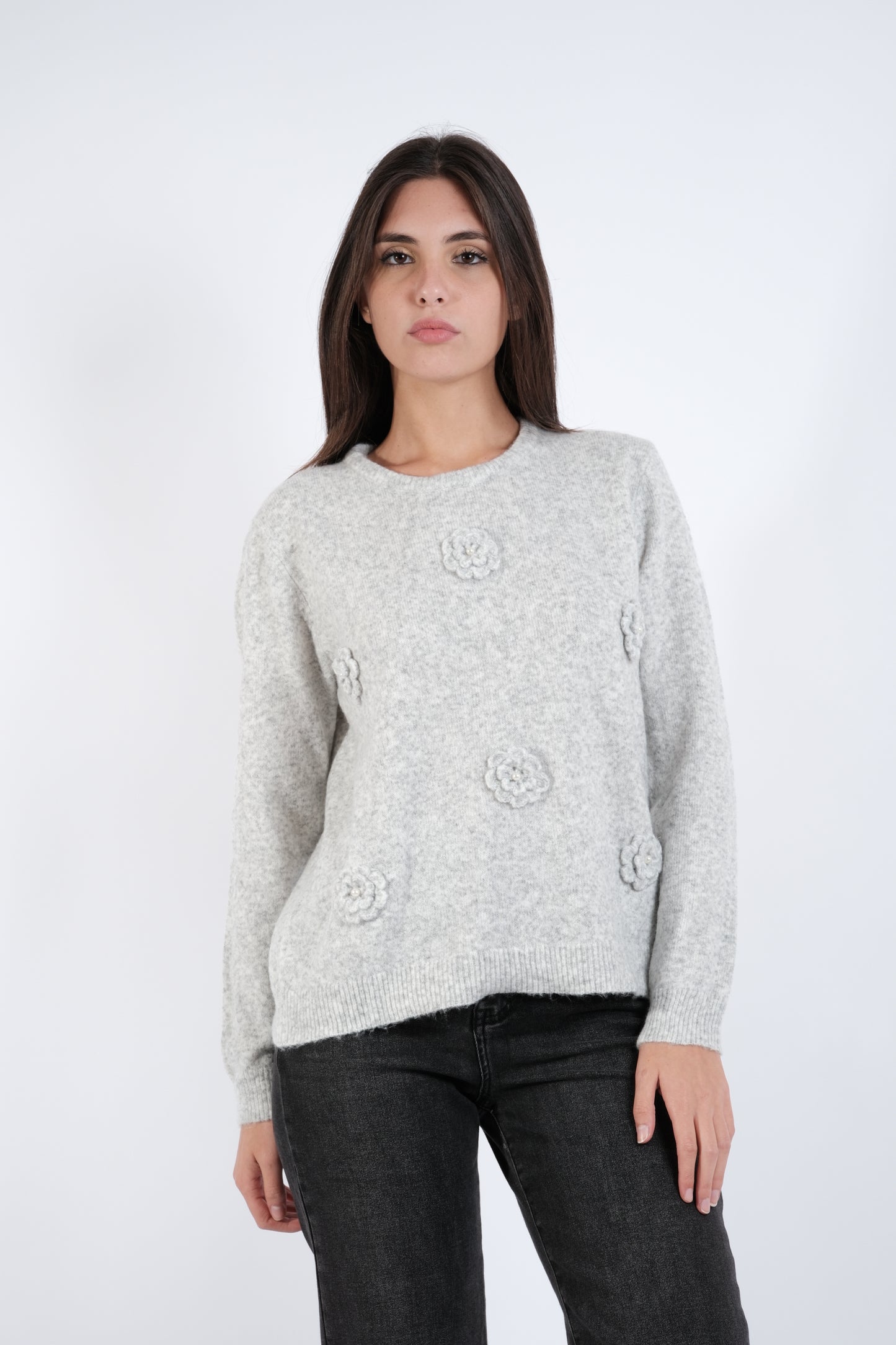 MAGLIA FIORI RICAMATI