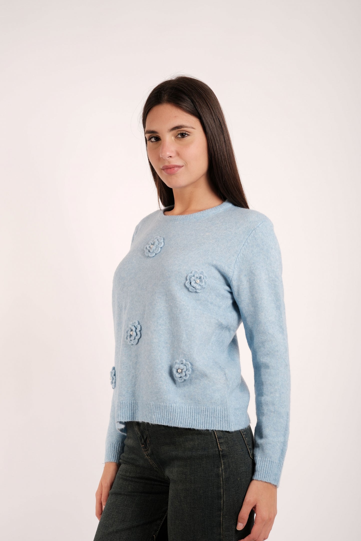 MAGLIA FIORI RICAMATI