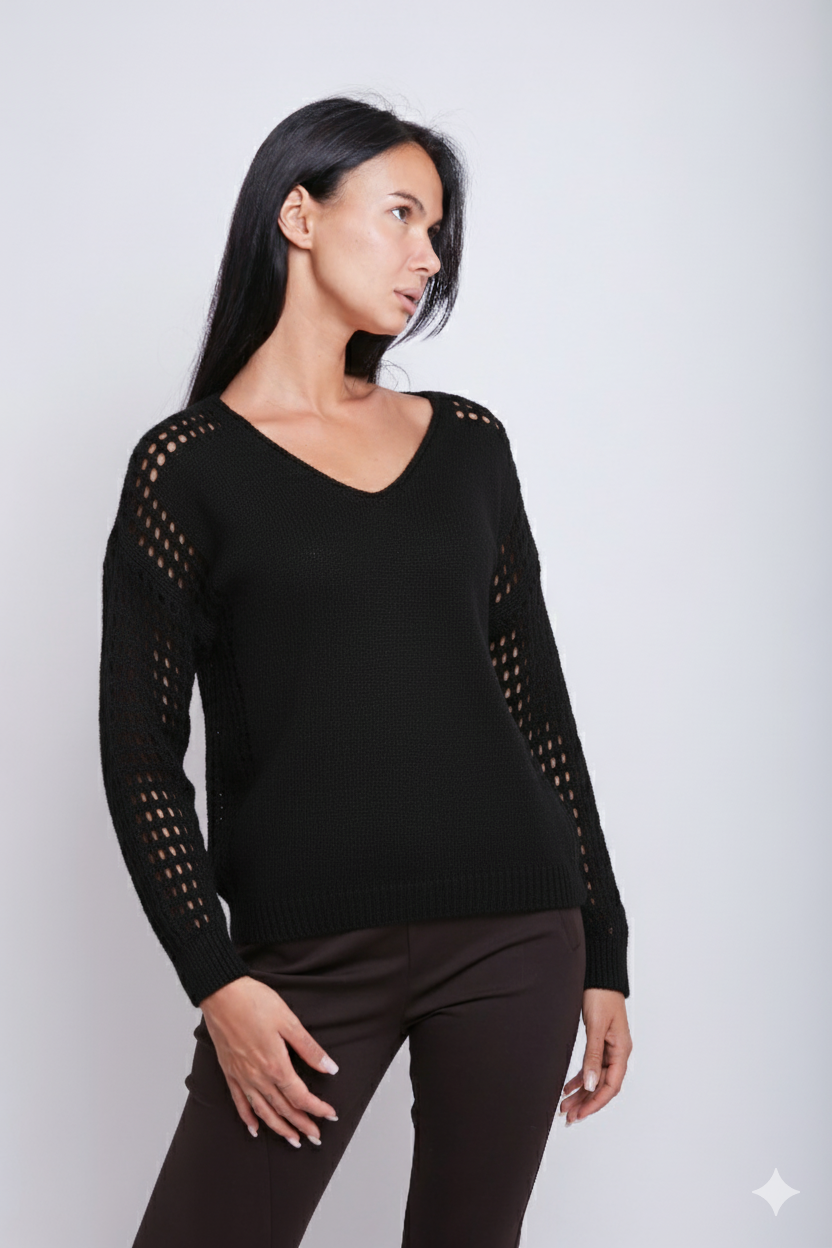 MAGLIA MANICA TRAFORATA