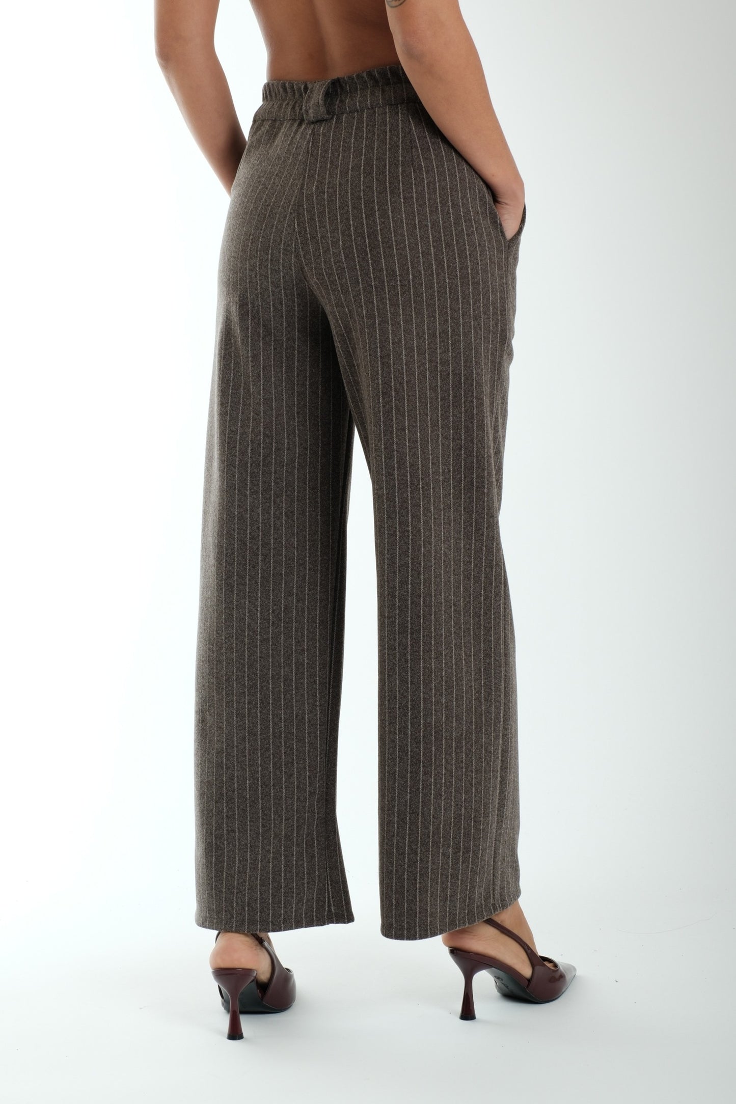 PANTALONE PALAZZO  GESSATO