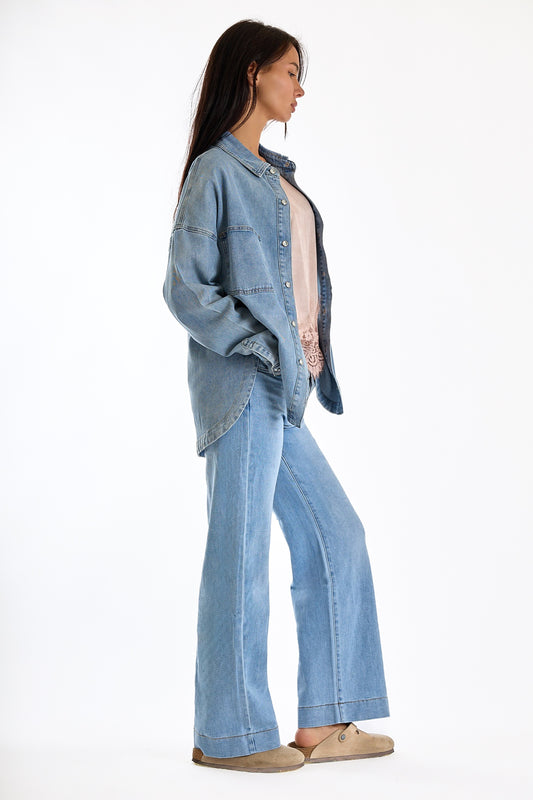 JEANS GAMBA LARGA|Colore:Jeans