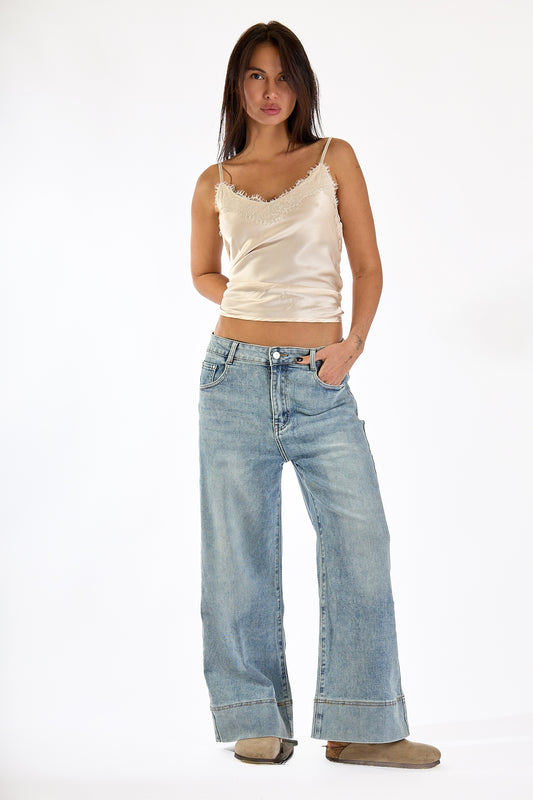 JEANS RISVOLTO|Colore:Jeans