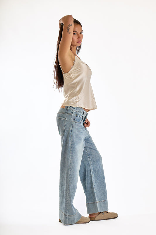 JEANS RISVOLTO|Colore:Jeans