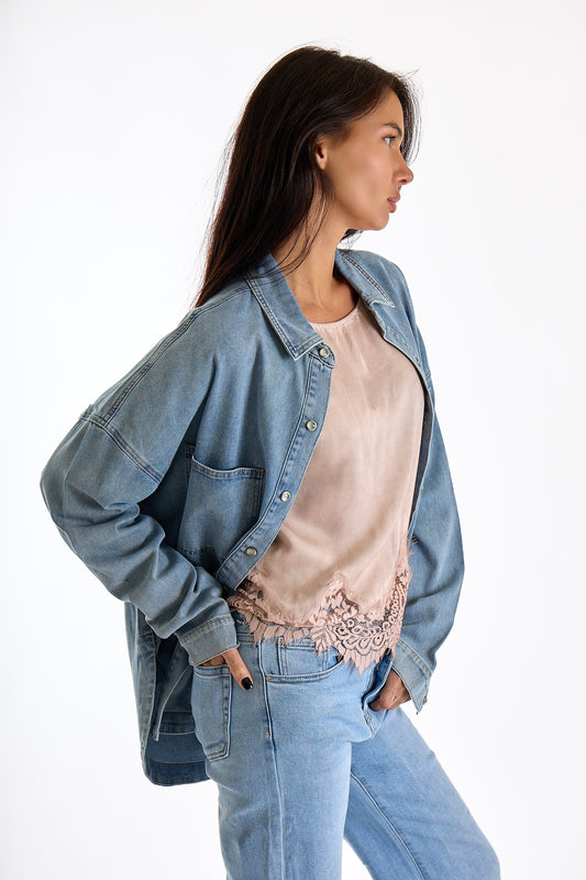 CAMICIA DENIM|Colore:Jeans