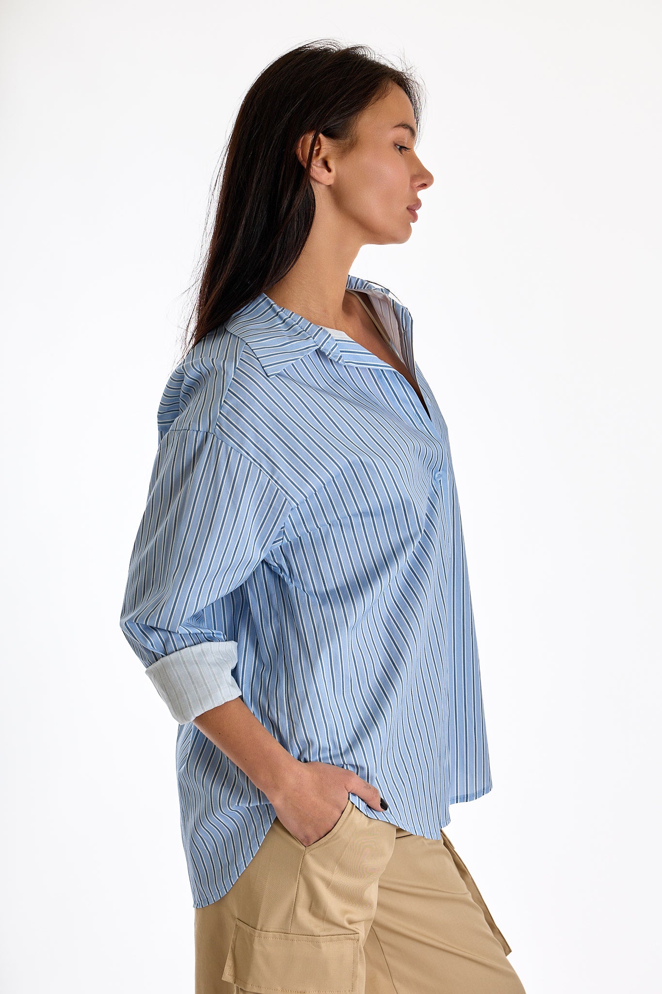 CAMICIA RIGATA|Colore:Celeste