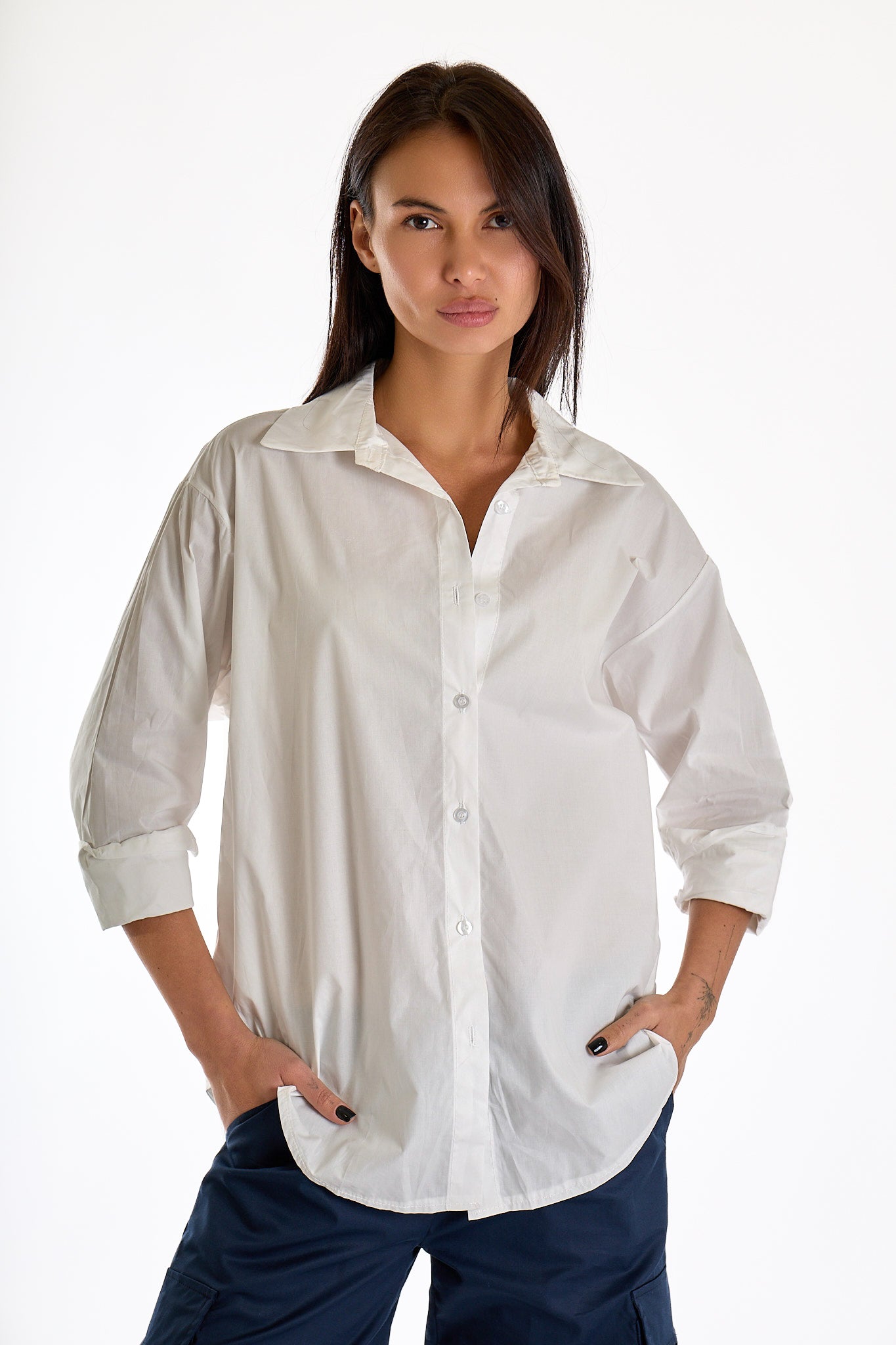 CAMICIA OVER|Colore:Bianco