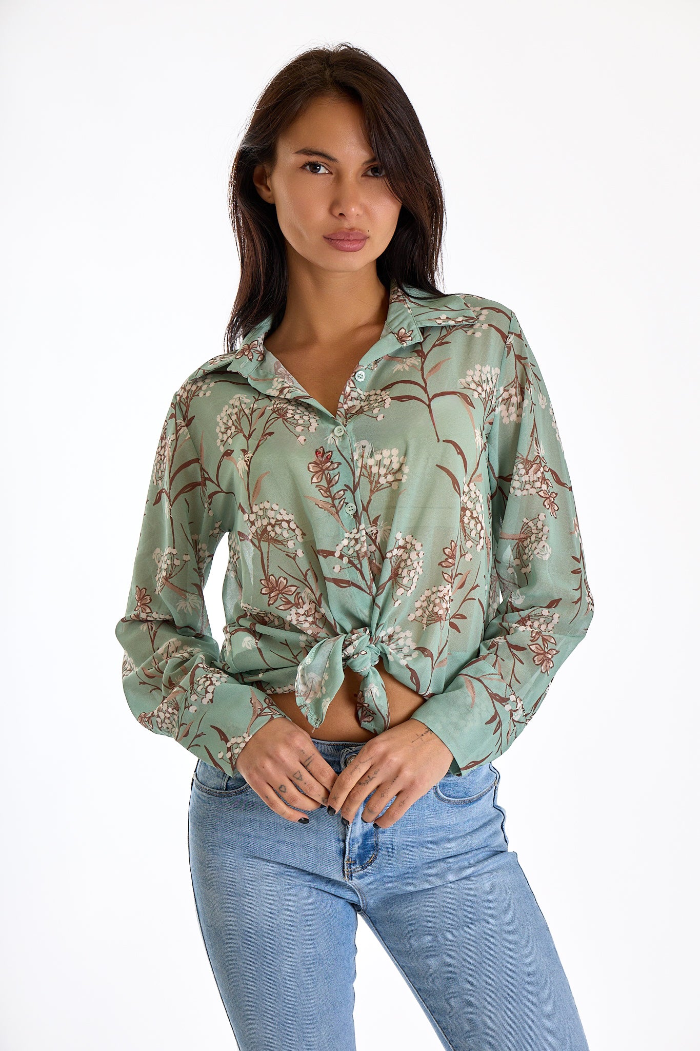 CAMICIA FANTASIA|Colore:Menta