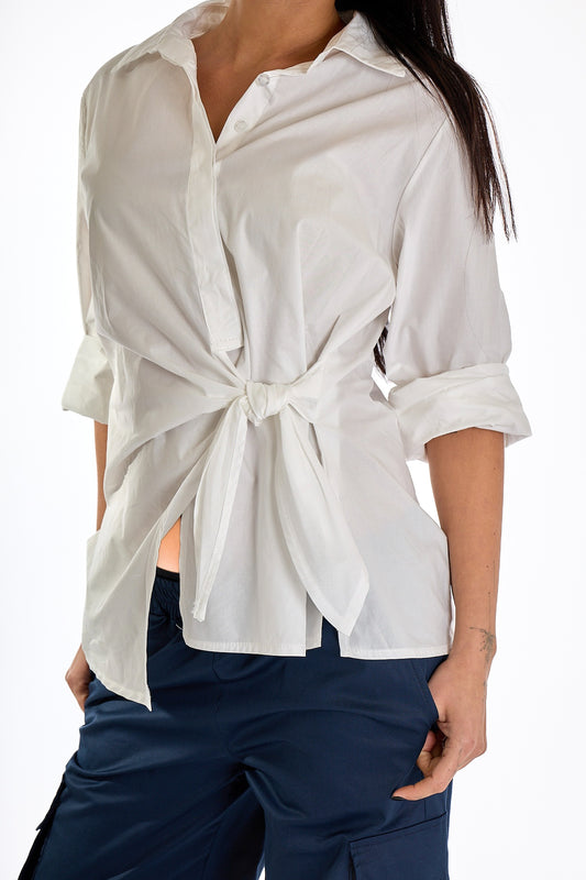 CAMICIA NODO LATERALE|Colore:Bianco